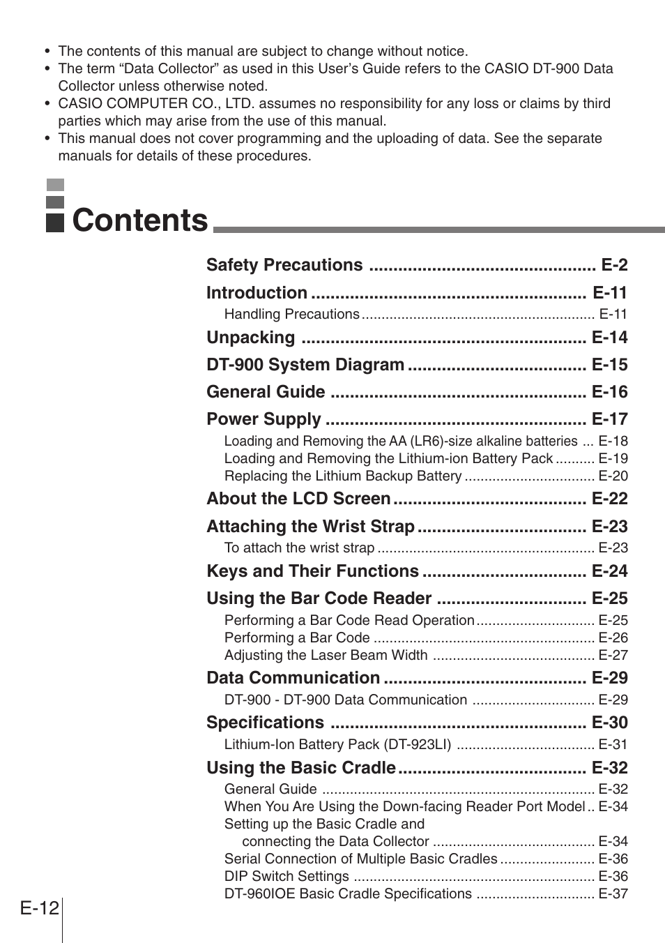 Casio DT-900 User Manual | Page 10 / 53