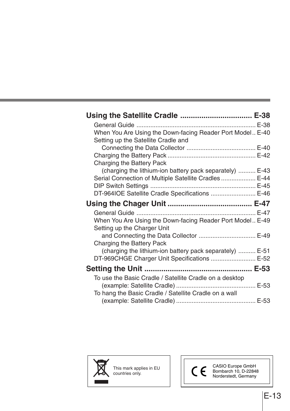 E-13 | Casio DT-900 User Manual | Page 11 / 53