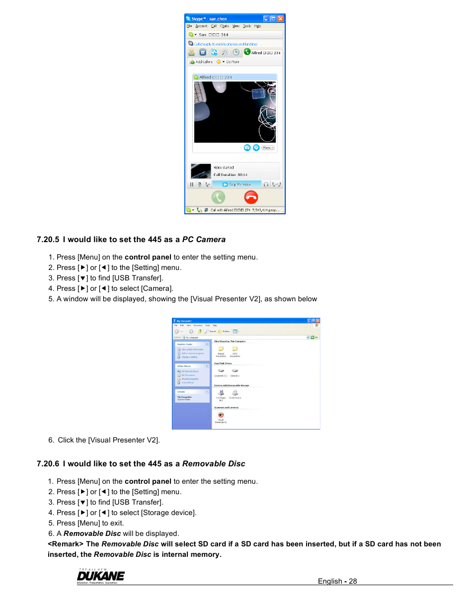 Dukane Visual Presenter Camera 445 User Manual | Page 29 / 32