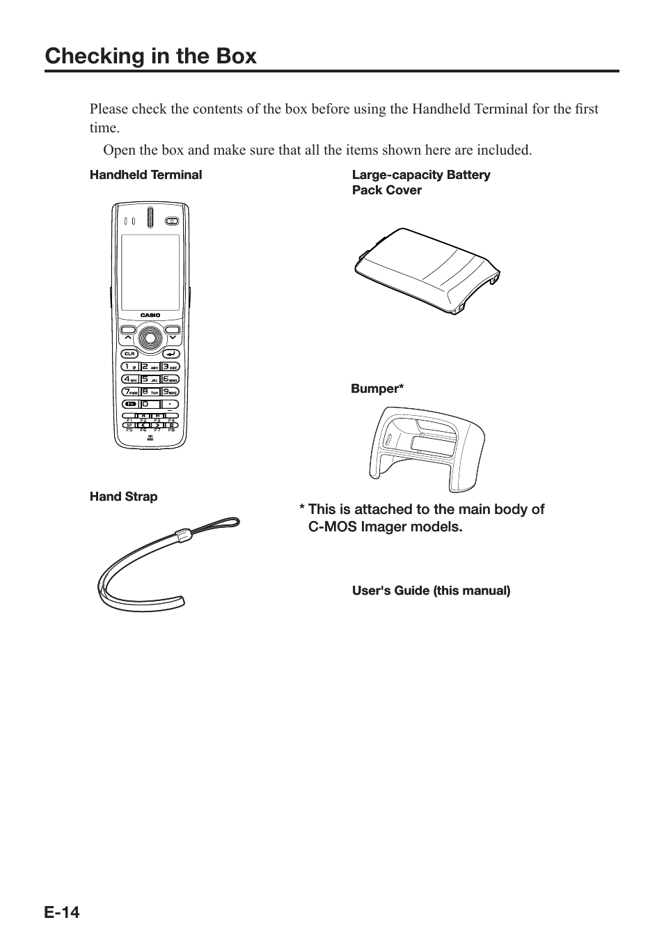 Checking in the box | Casio DT-X7 User Manual | Page 16 / 75