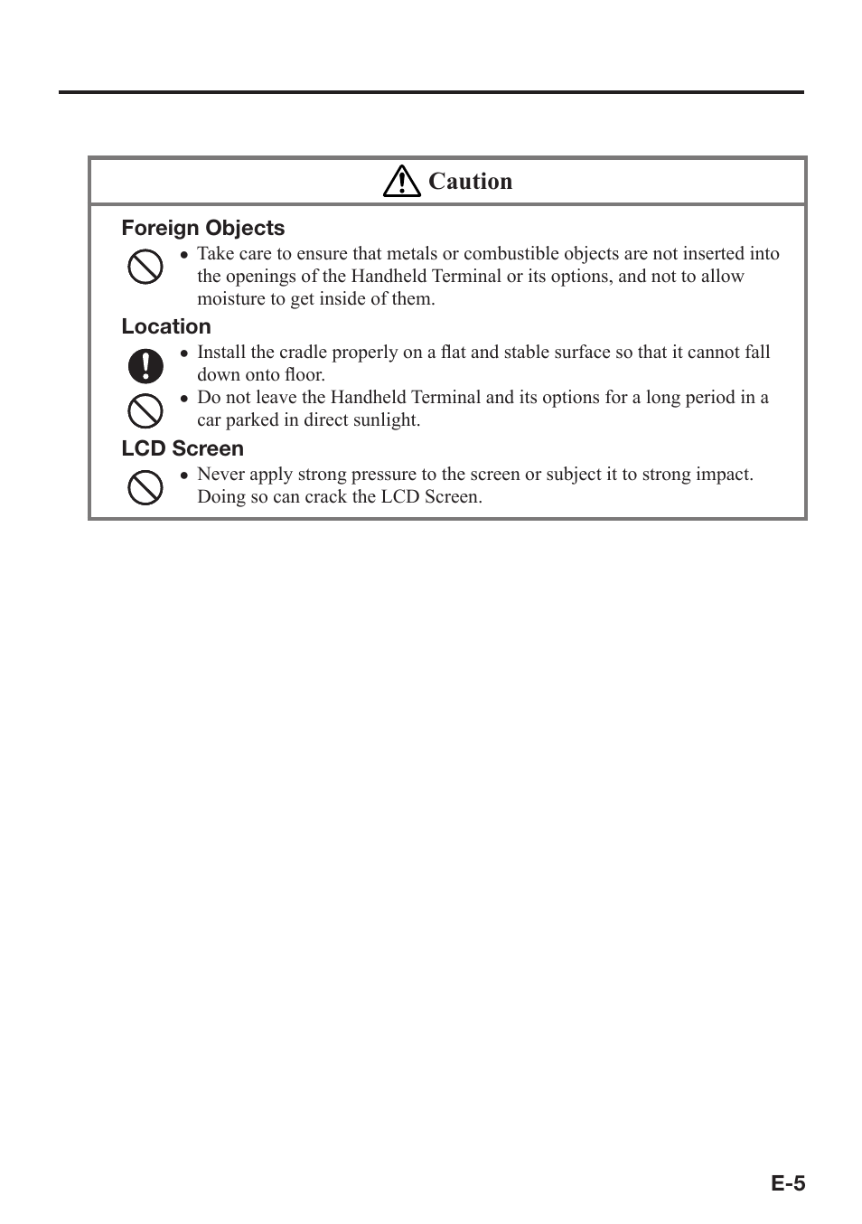 Caution | Casio DT-X7 User Manual | Page 7 / 75