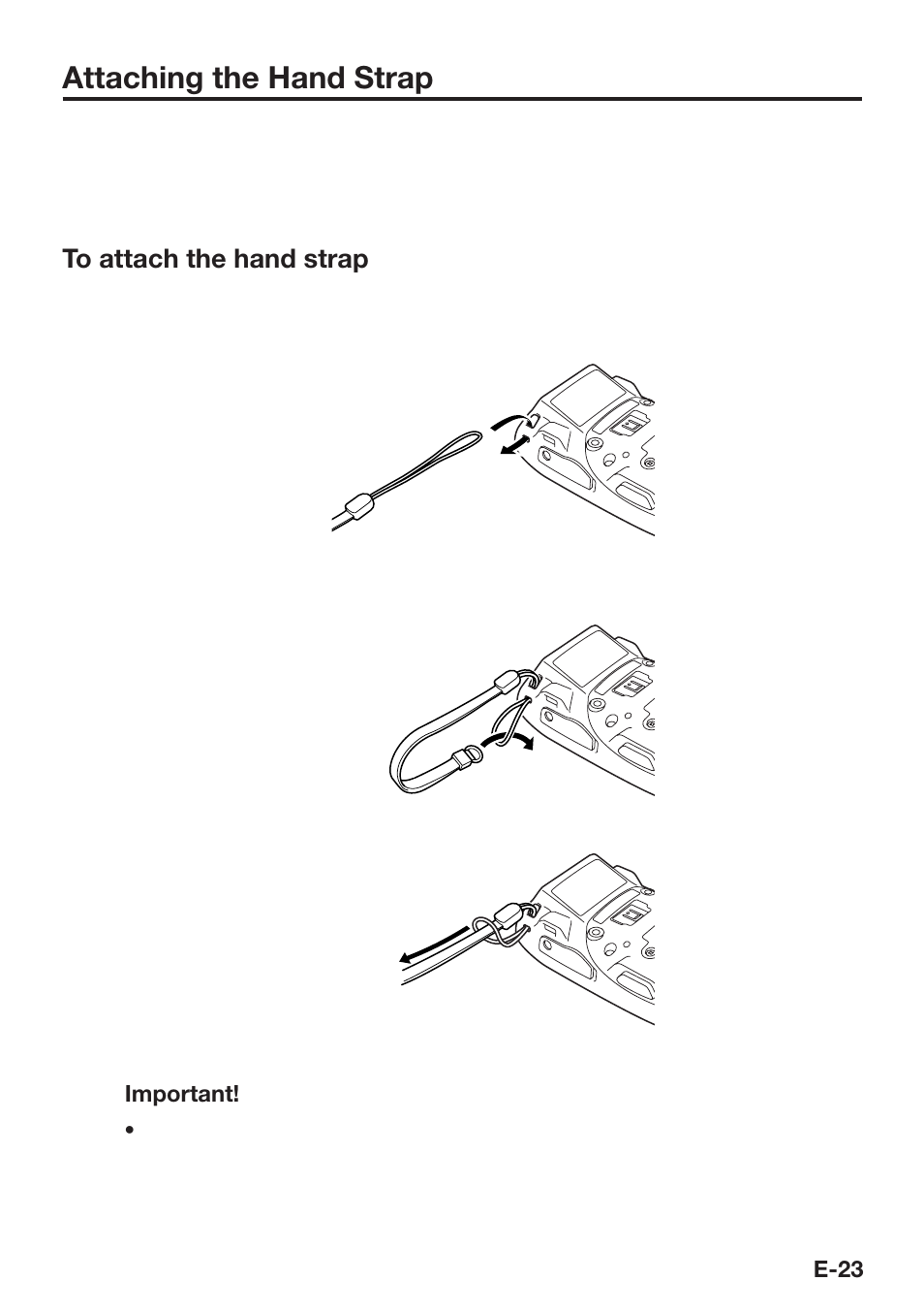 Attaching the hand strap | Casio DT-X8 User Manual | Page 25 / 75