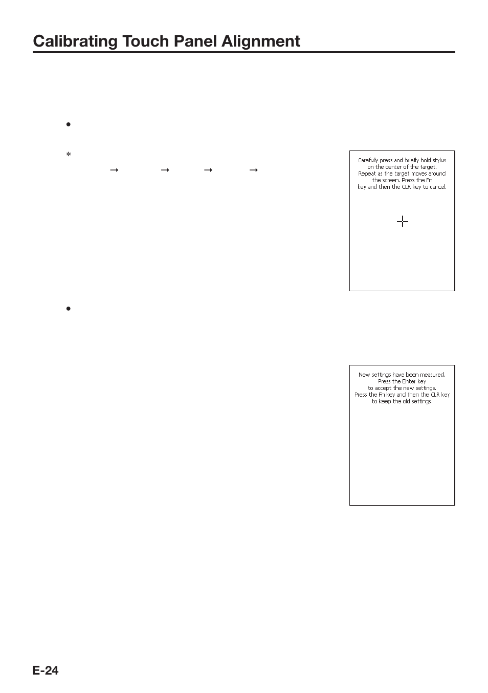 Calibrating touch panel alignment | Casio DT-X8 User Manual | Page 26 / 75