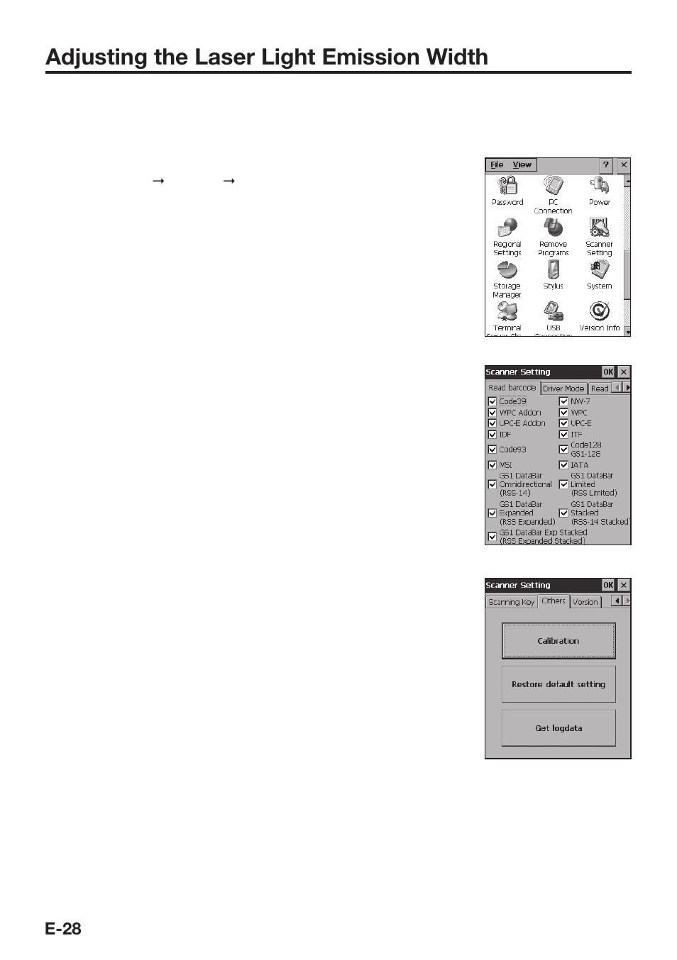 Adjusting the laser light emission width | Casio DT-X8 User Manual | Page 30 / 75