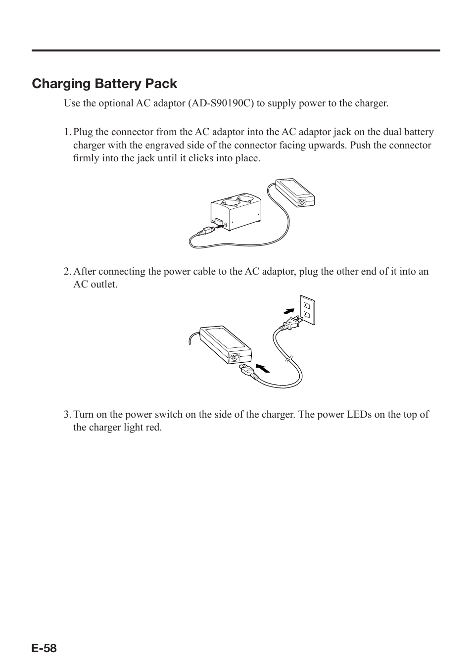 Charging battery pack | Casio DT-X8 User Manual | Page 60 / 75