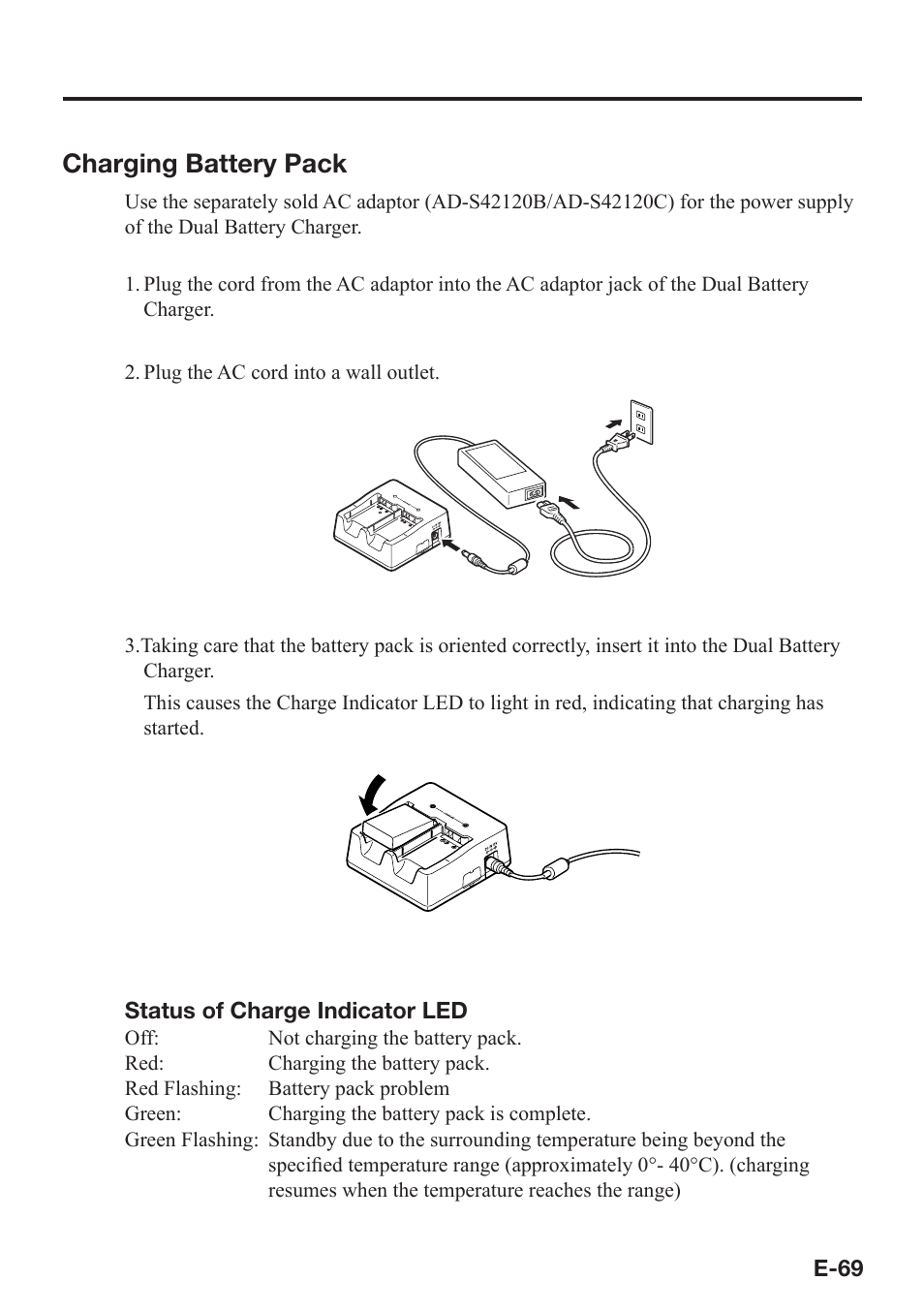 Charging battery pack | Casio DT-X8 User Manual | Page 71 / 75