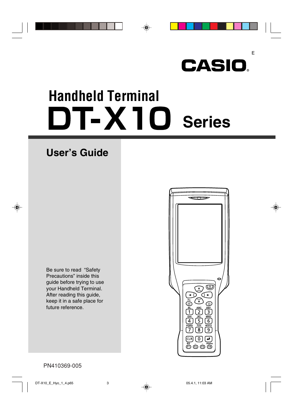 Casio DT-X10 User Manual | 62 pages