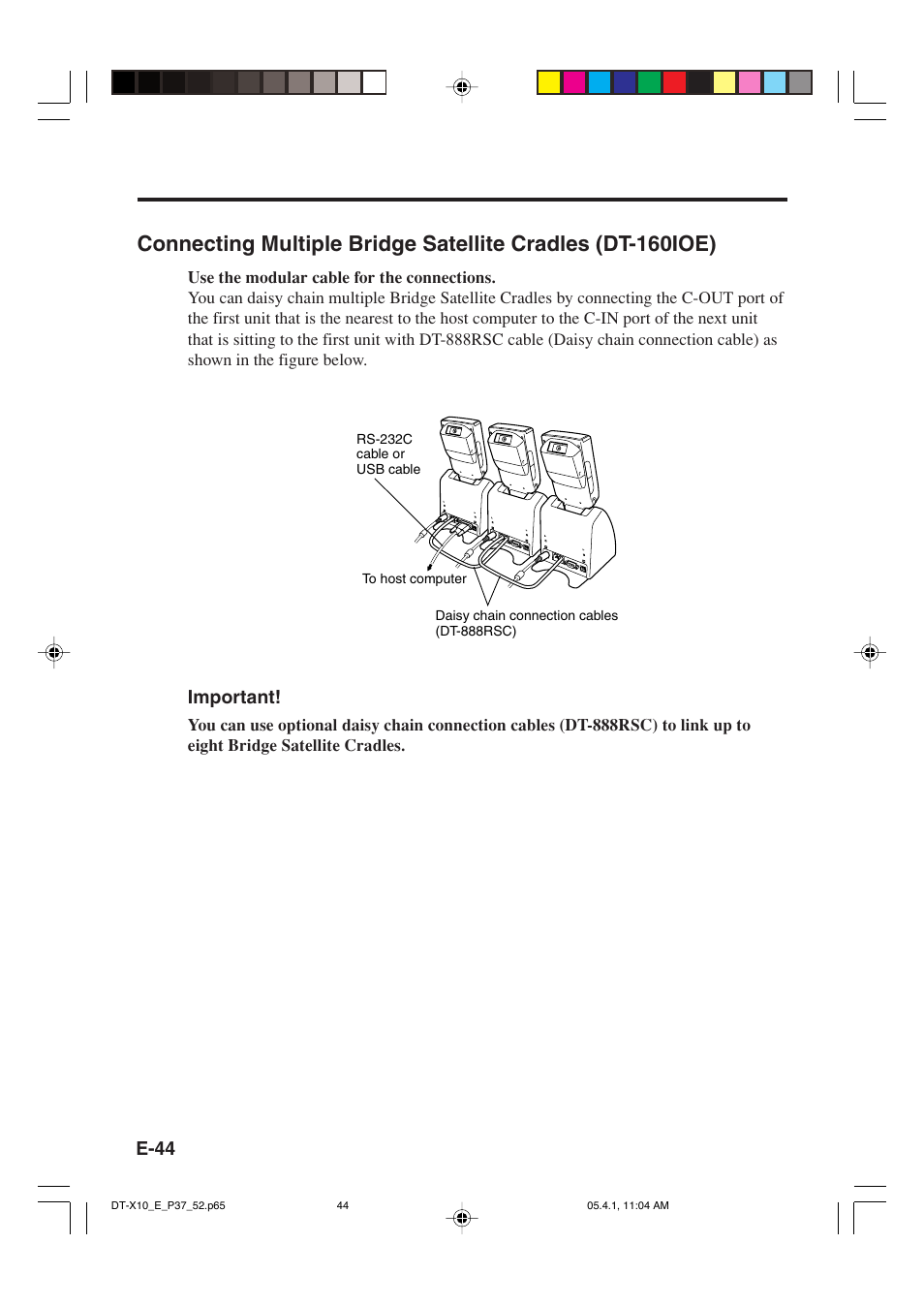 E-44, Important | Casio DT-X10 User Manual | Page 46 / 62