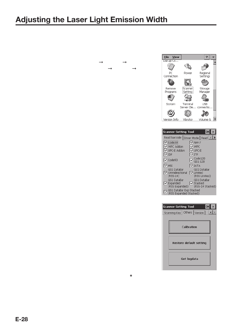 Adjusting the laser light emission width | Casio DT-X30 User Manual | Page 30 / 59