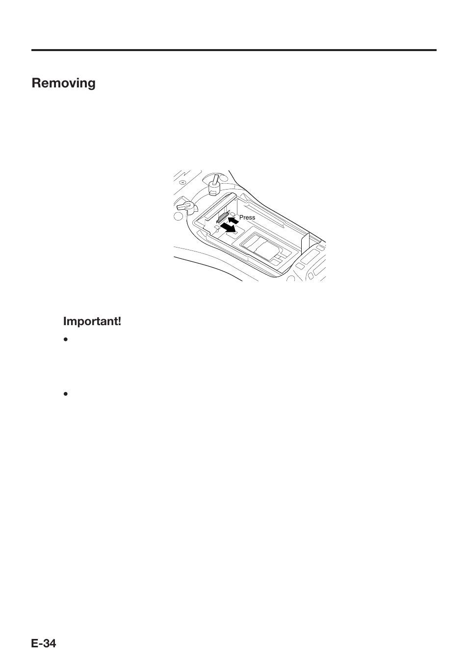 Removing | Casio DT-X30 User Manual | Page 36 / 59