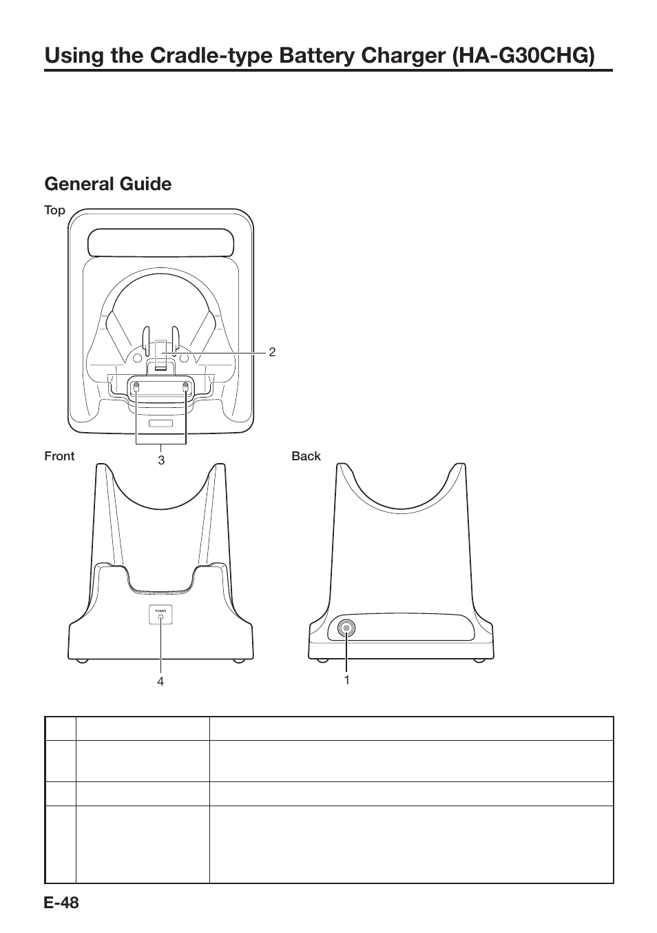 Using the cradle-type battery charger (ha-g30chg), General guide | Casio DT-X30 User Manual | Page 50 / 59