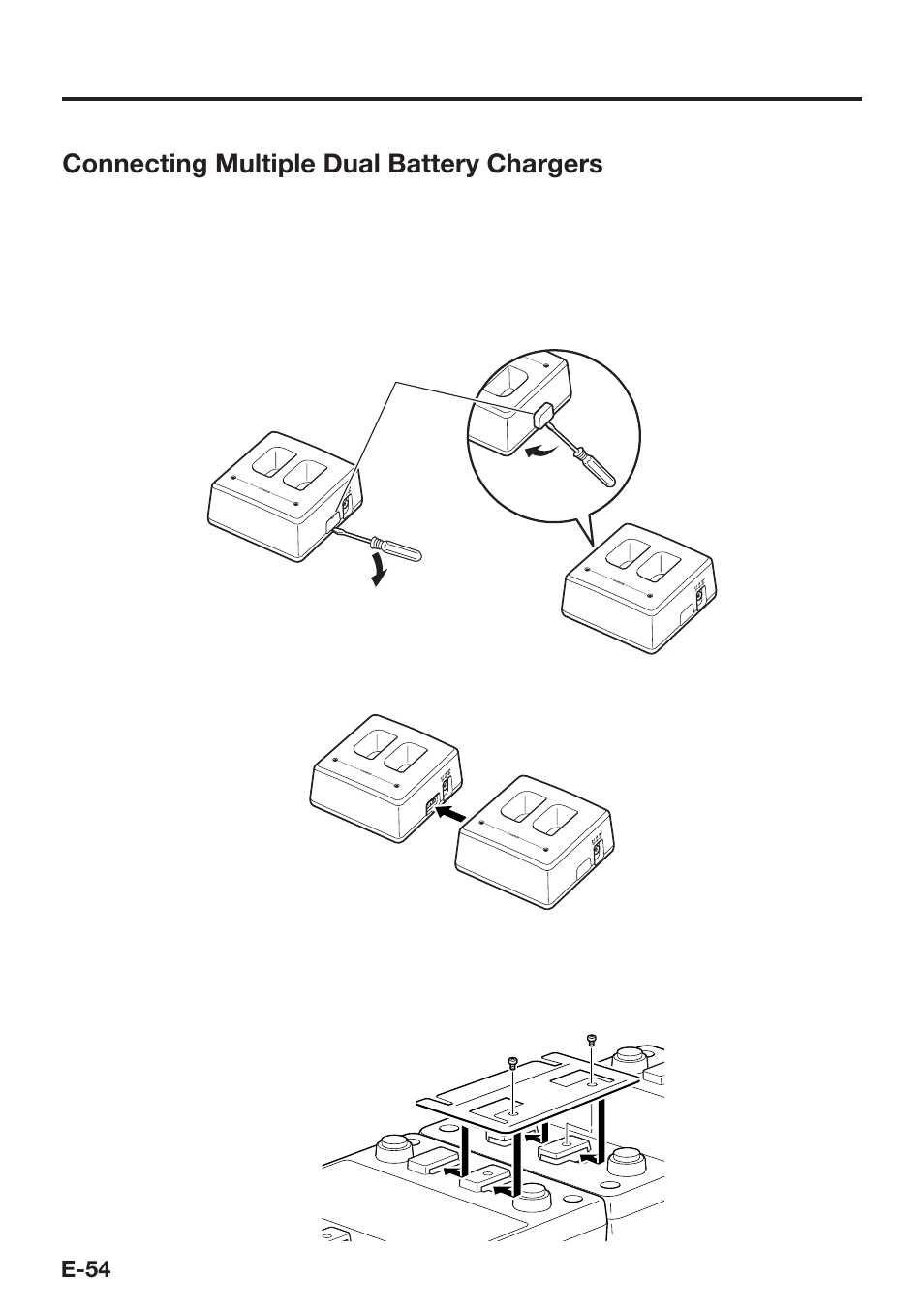 Connecting multiple dual battery chargers | Casio DT-X30 User Manual | Page 56 / 59