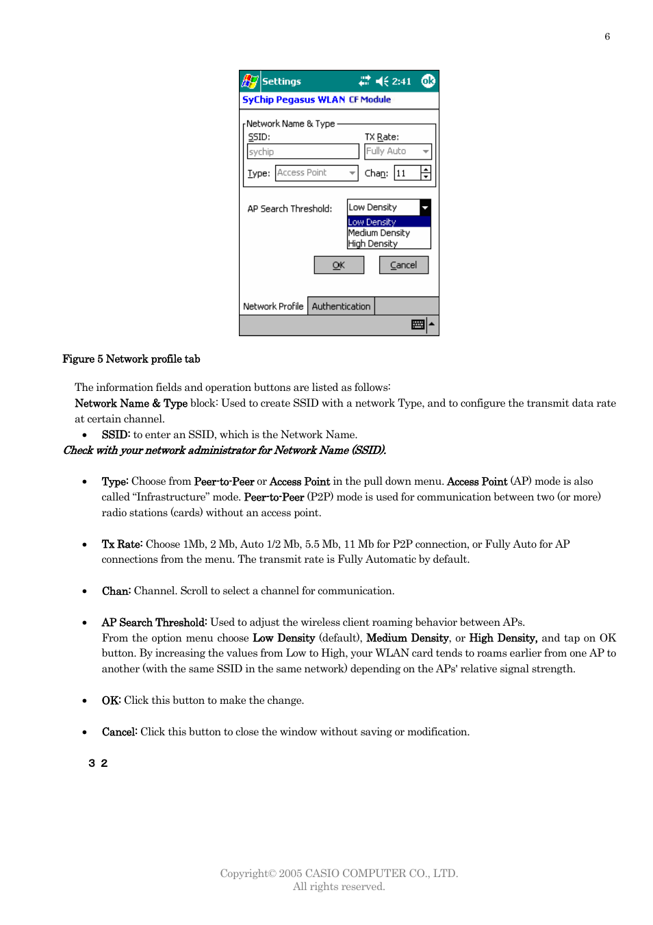 Authentication tab, As shown in figure, N in figure 5 | Casio DT-10 User Manual | Page 9 / 22