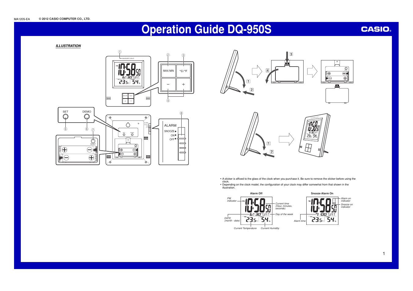 Casio DQ-950S User Manual | 4 pages