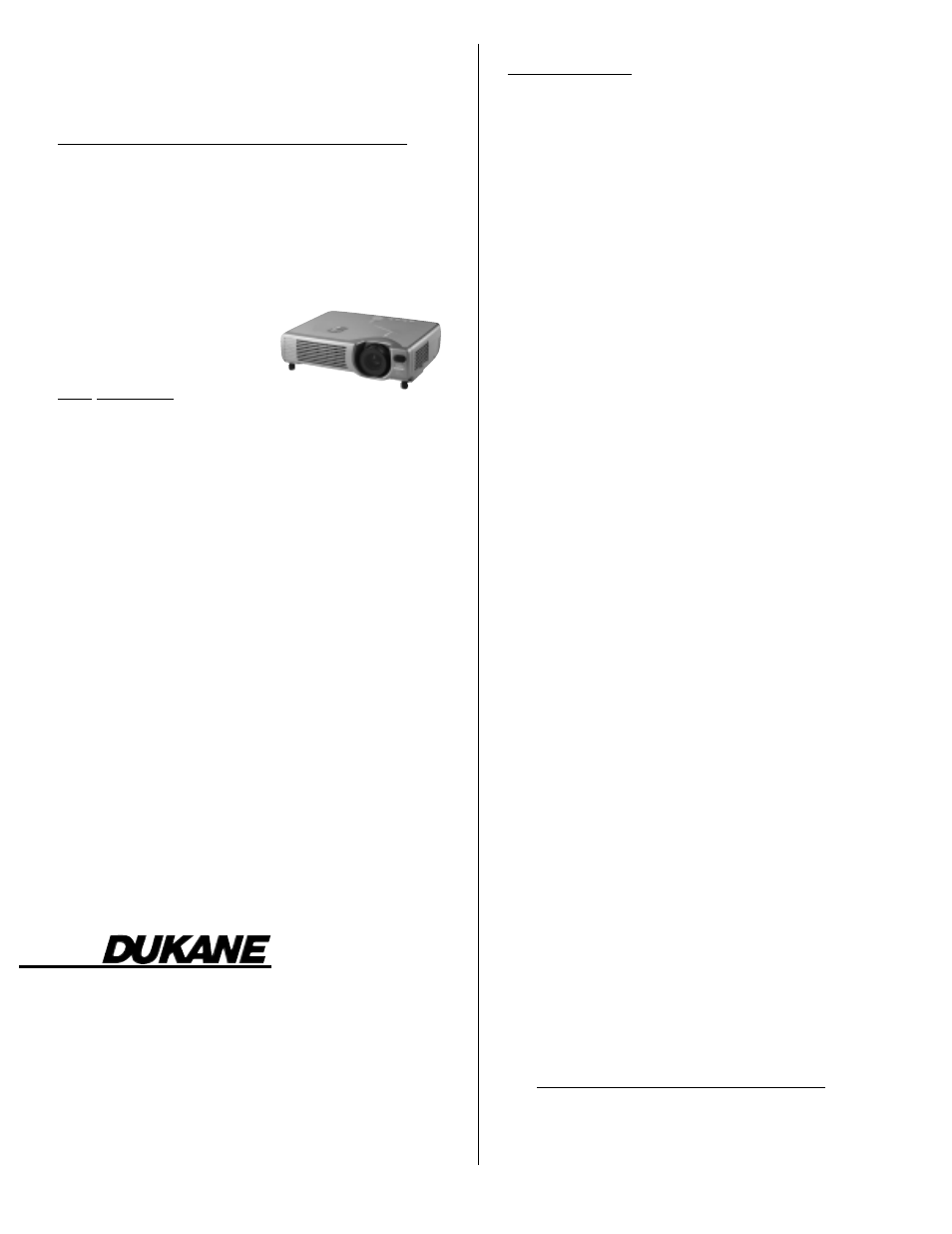Imagepro 8755a premium-quality lcd projector | Dukane ImagePro 8755A User Manual | Page 2 / 2