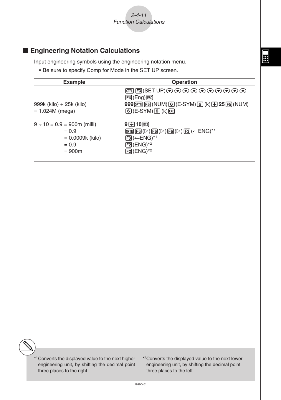 K engineering notation calculations | Casio ALGEBRA FX 2.0 Manual Calculations User Manual | Page 27 / 70
