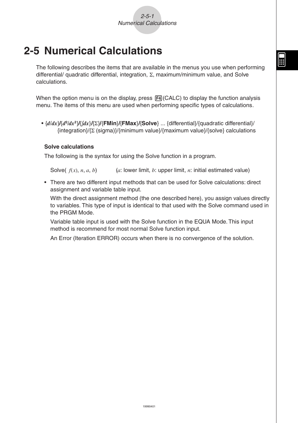 5 numerical calculations | Casio ALGEBRA FX 2.0 Manual Calculations User Manual | Page 28 / 70