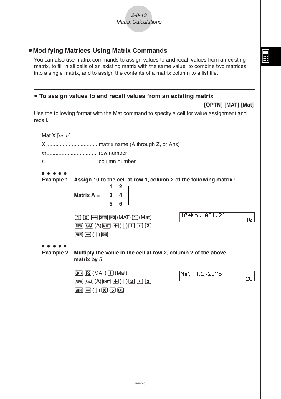 Casio ALGEBRA FX 2.0 Manual Calculations User Manual | Page 62 / 70