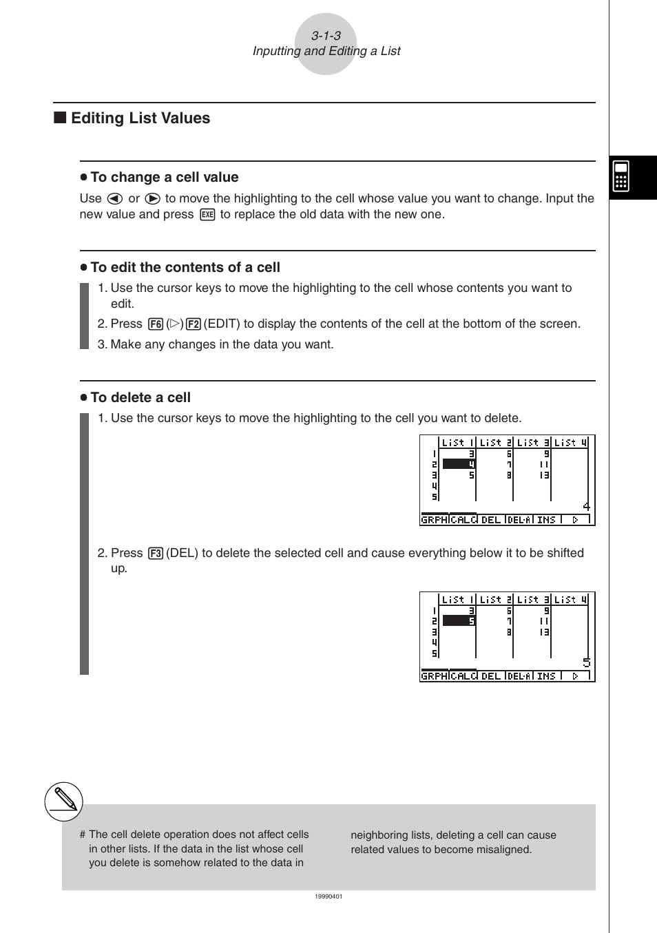 Casio ALGEBRA FX 2.0 List Function User Manual | Page 4 / 22