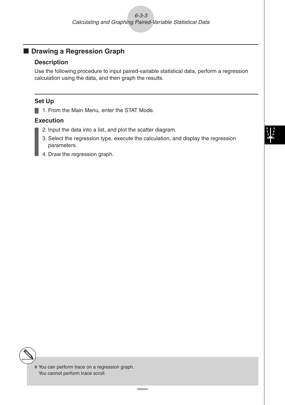 K drawing a regression graph | Casio ALGEBRA FX 2.0 Statistical Graphs and Calculations User Manual | Page 12 / 32