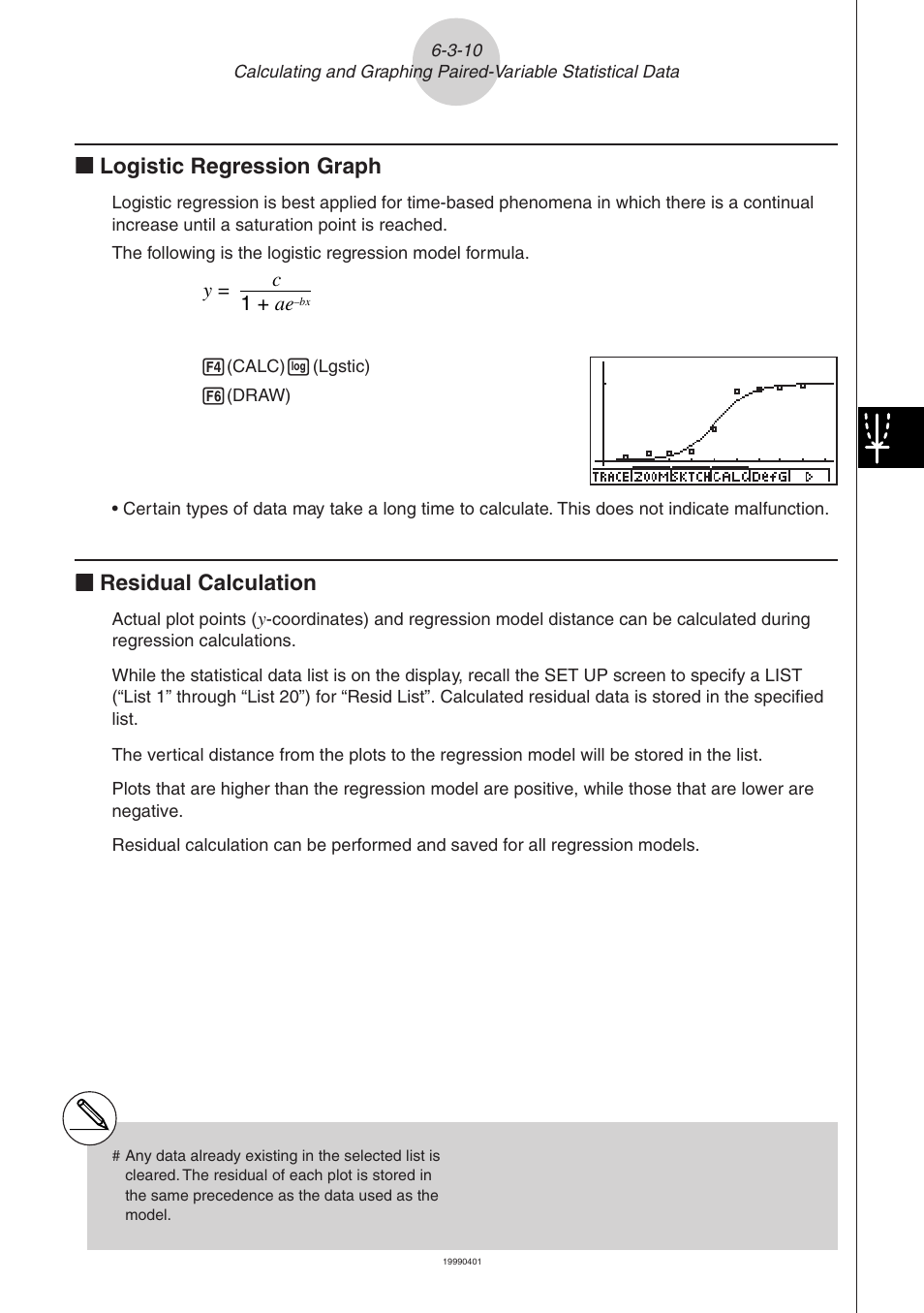 Casio ALGEBRA FX 2.0 Statistical Graphs and Calculations User Manual | Page 19 / 32