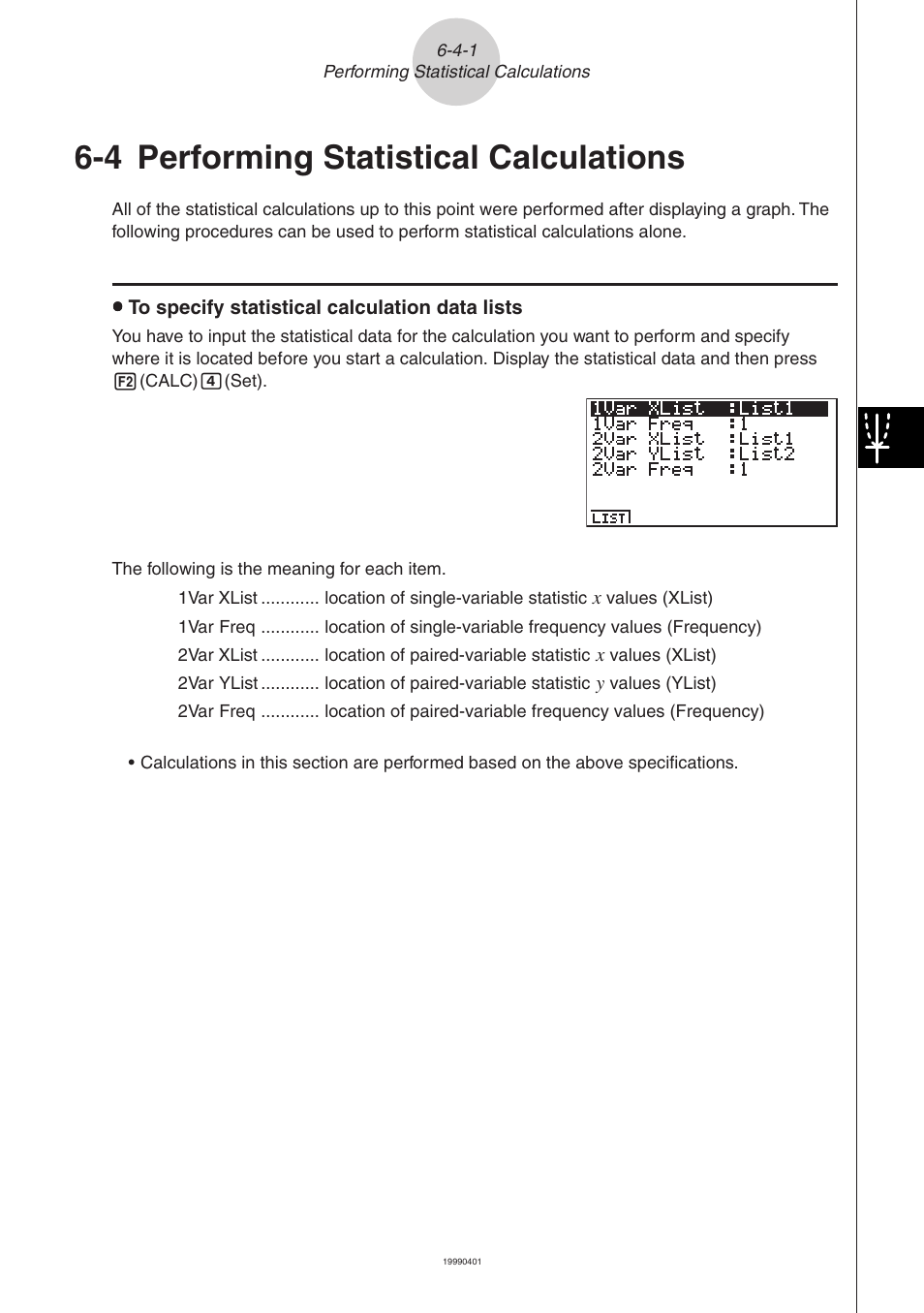 4 performing statistical calculations | Casio ALGEBRA FX 2.0 Statistical Graphs and Calculations User Manual | Page 24 / 32