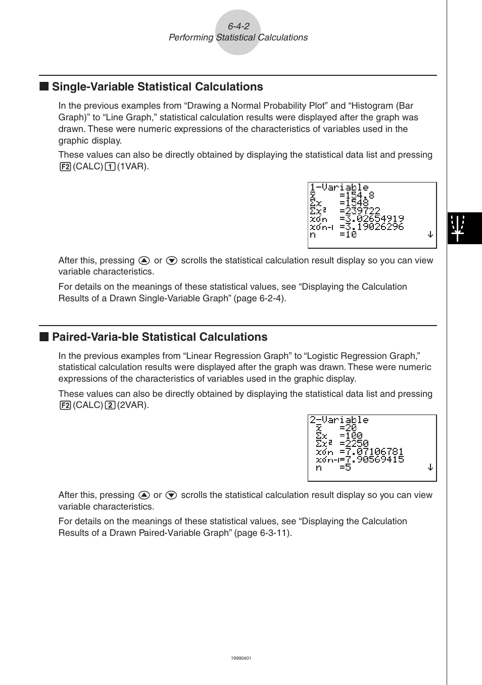 Casio ALGEBRA FX 2.0 Statistical Graphs and Calculations User Manual | Page 25 / 32