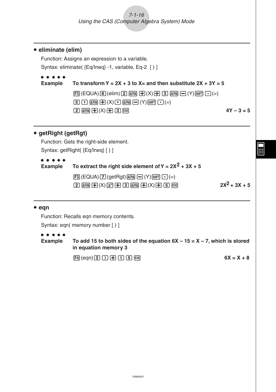 Casio ALGEBRA FX 2.0 Computer Algebra System and Tutorial Modes User Manual | Page 17 / 30