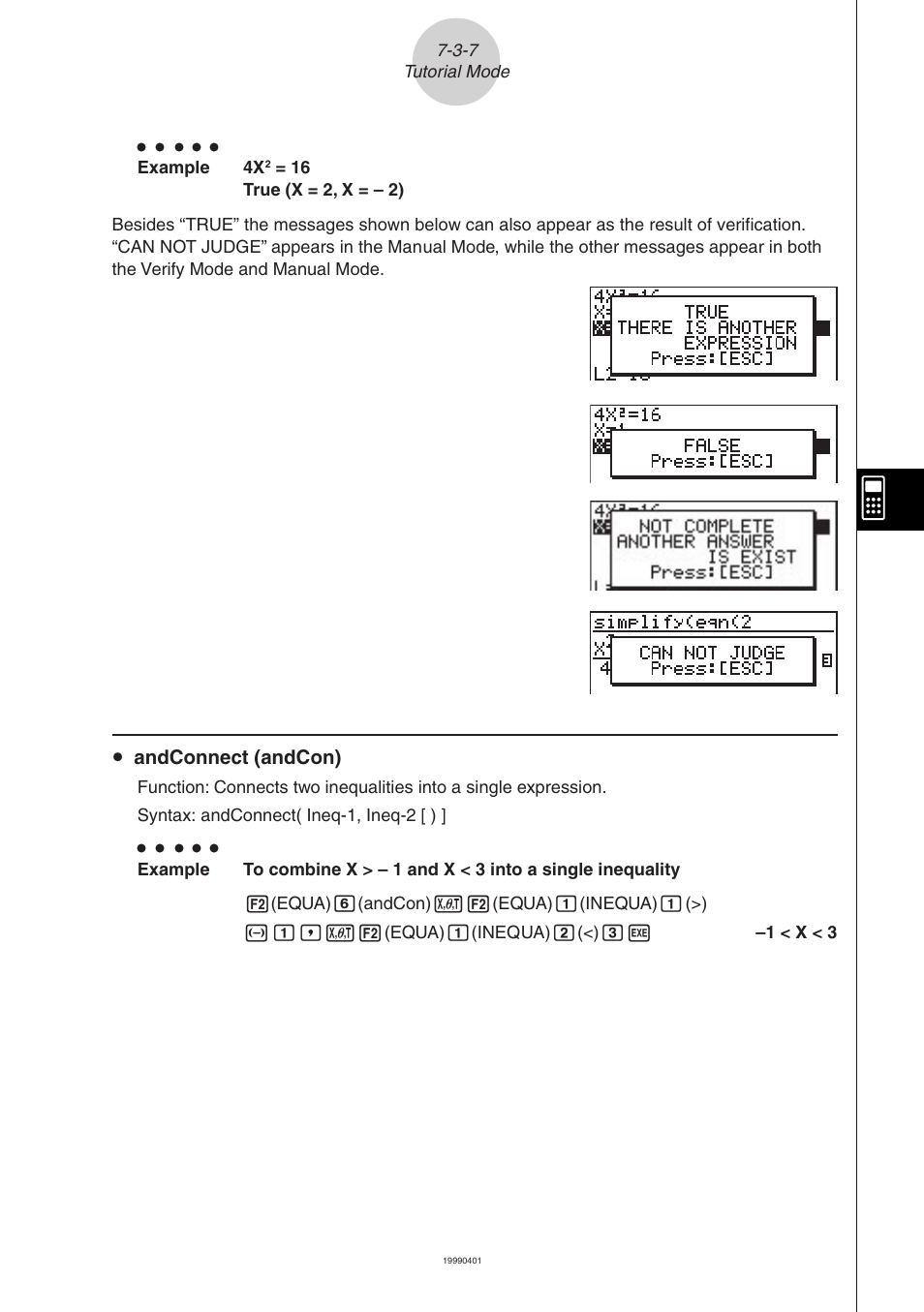 U andconnect (andcon) | Casio ALGEBRA FX 2.0 Computer Algebra System and Tutorial Modes User Manual | Page 27 / 30