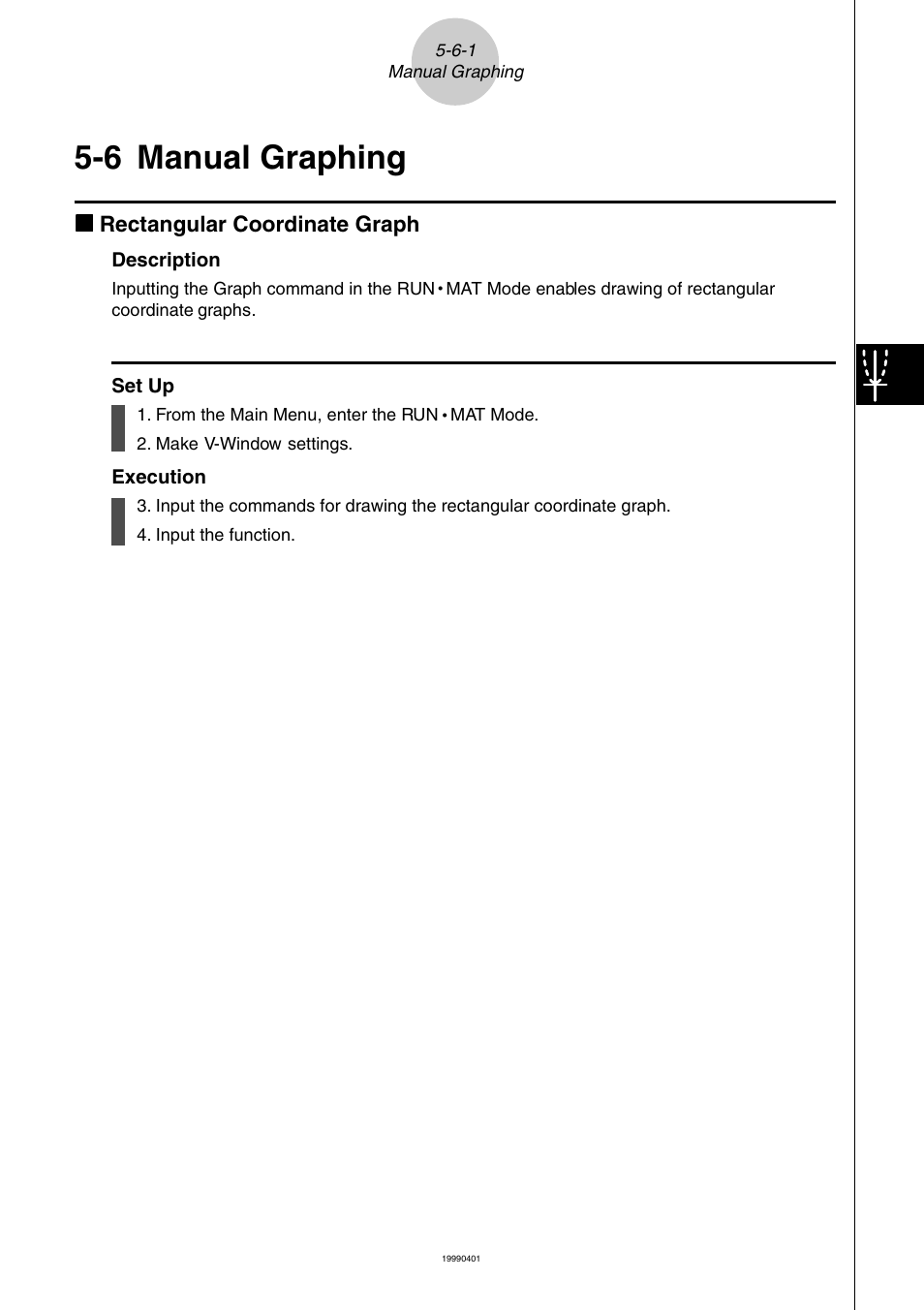 6 manual graphing, Kk rectangular coordinate graph | Casio ALGEBRA FX 2.0 PLUS Graphing User Manual | Page 34 / 98