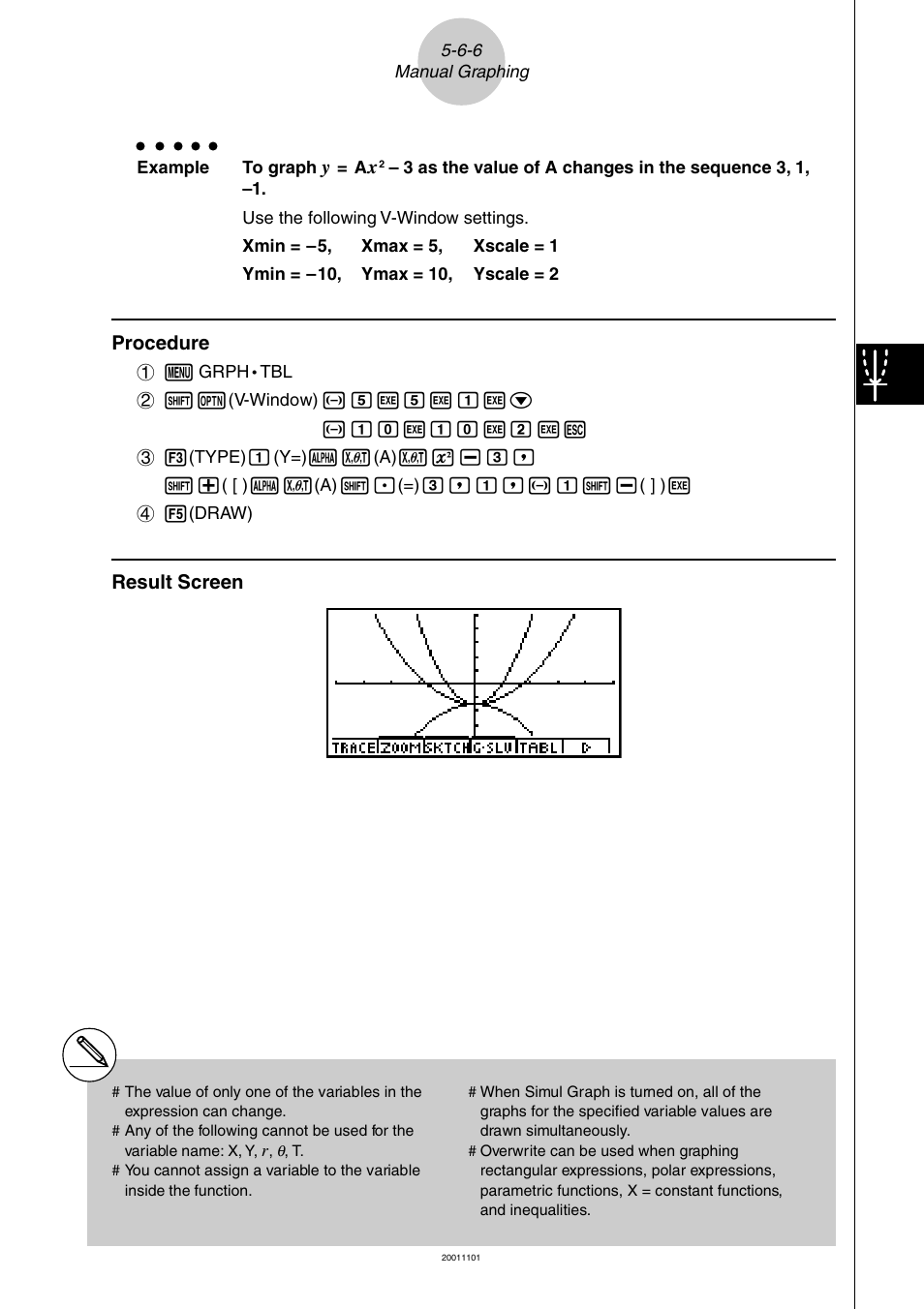 Procedure, Result screen | Casio ALGEBRA FX 2.0 PLUS Graphing User Manual | Page 39 / 98