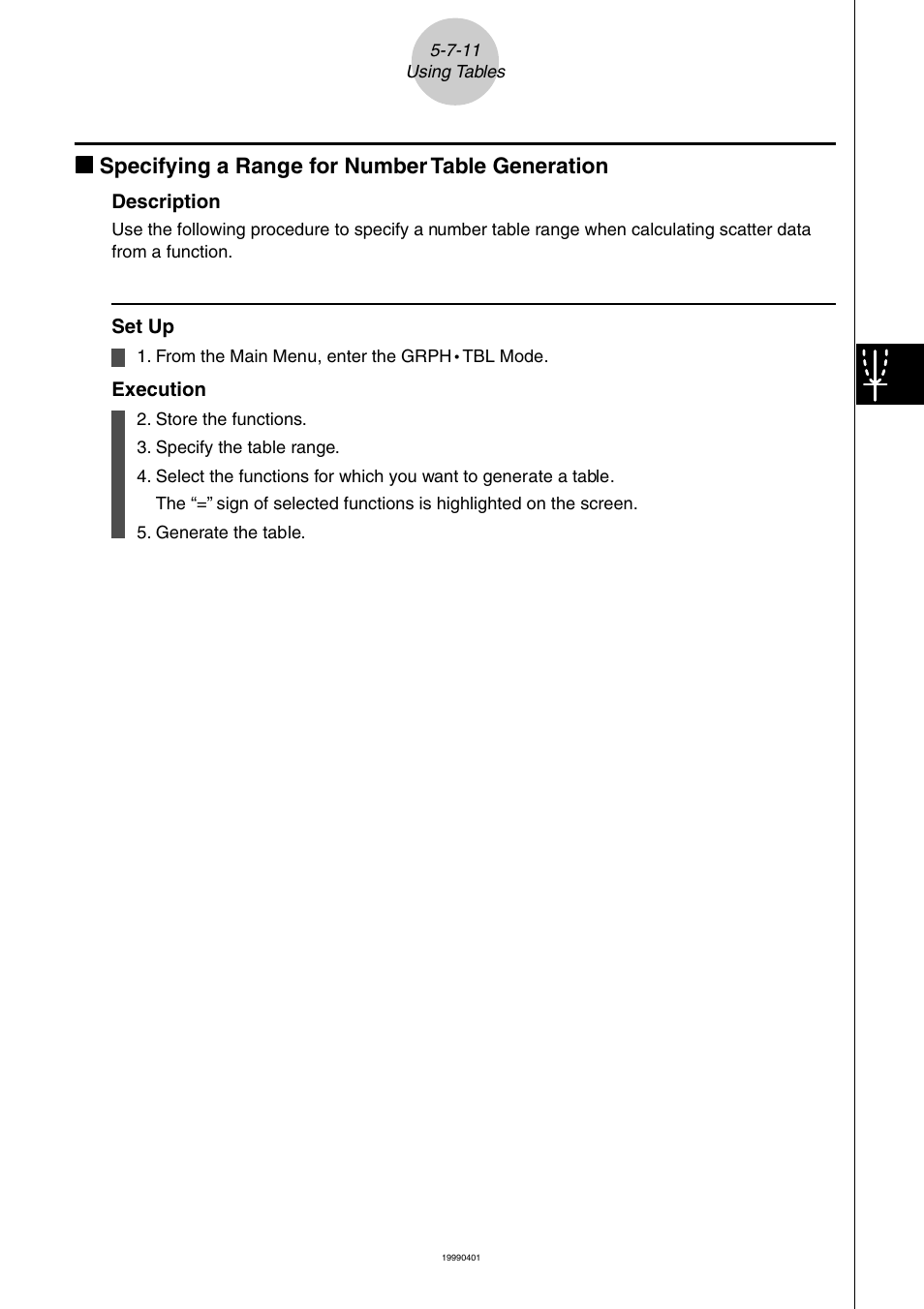 Kk specifying a range for number table generation | Casio ALGEBRA FX 2.0 PLUS Graphing User Manual | Page 50 / 98