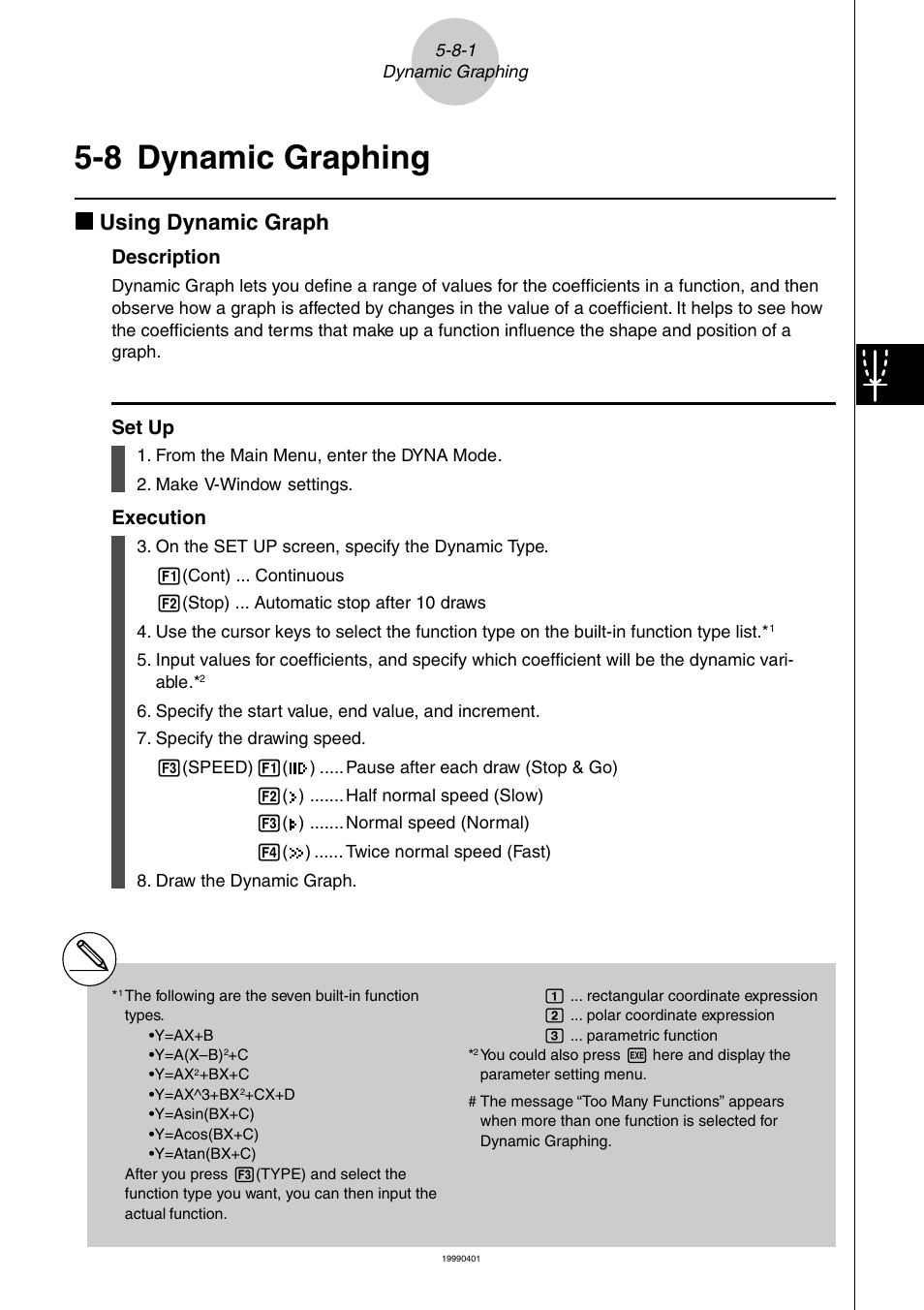 8 dynamic graphing, Kk using dynamic graph | Casio ALGEBRA FX 2.0 PLUS Graphing User Manual | Page 56 / 98
