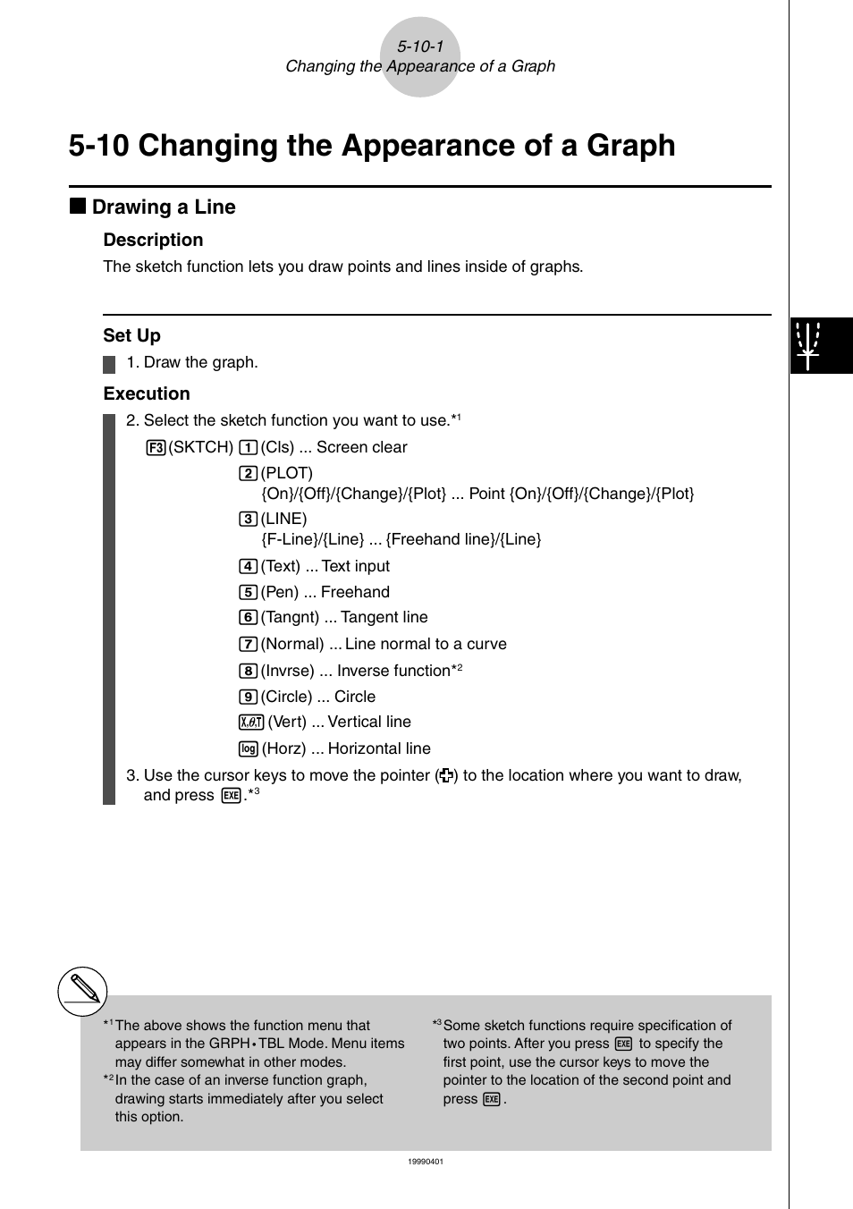 10 changing the appearance of a graph, Kk drawing a line | Casio ALGEBRA FX 2.0 PLUS Graphing User Manual | Page 70 / 98