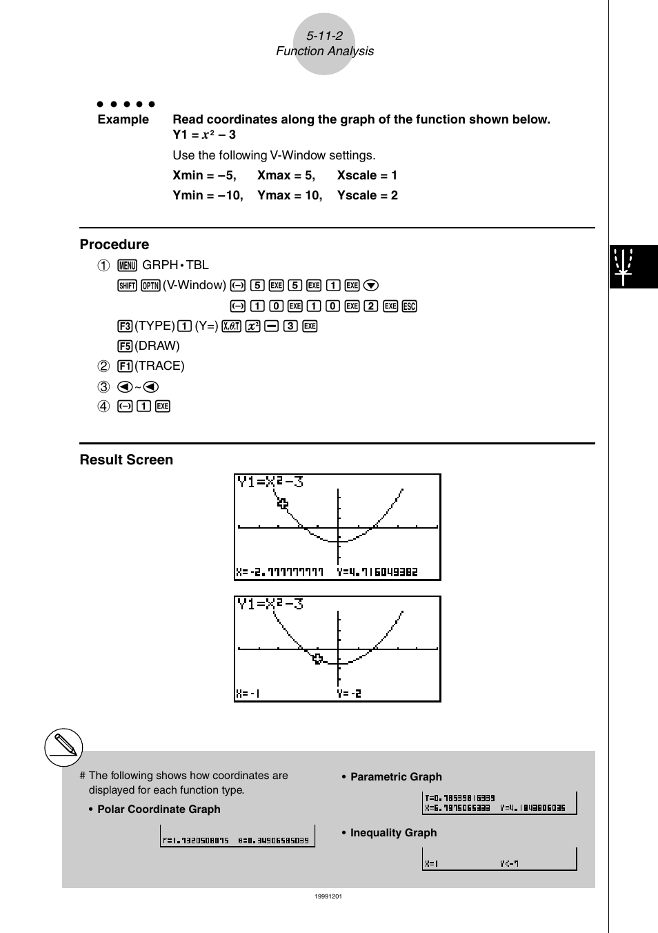 Procedure, Result screen | Casio ALGEBRA FX 2.0 PLUS Graphing User Manual | Page 79 / 98