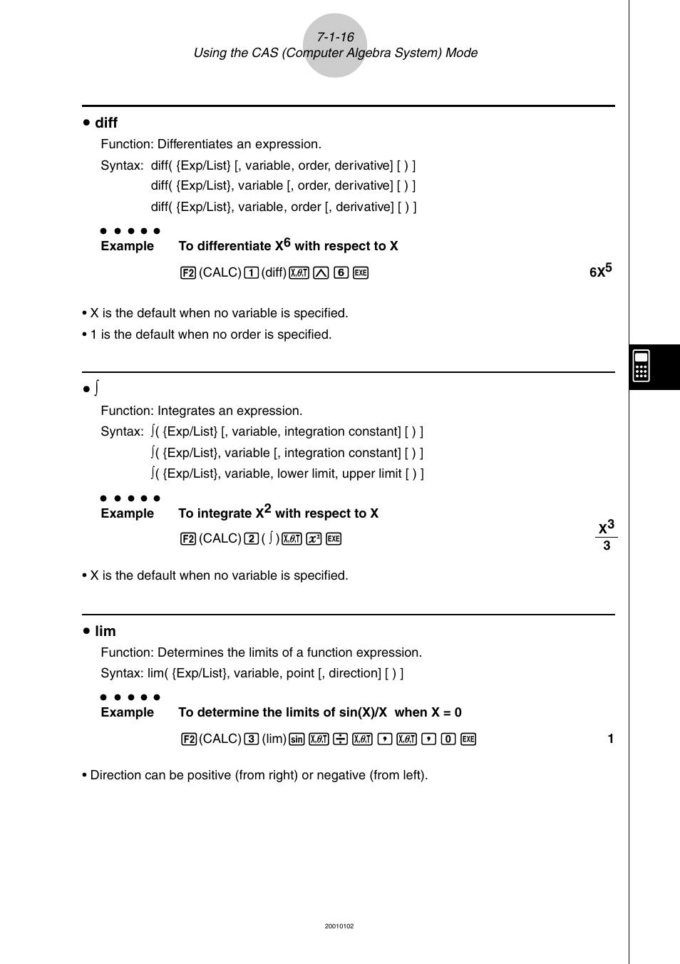 Casio ALGEBRA FX 2.0 PLUS Computer Algebra System and Tutorial Modes User Manual | Page 17 / 54