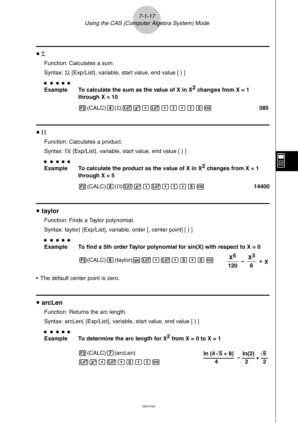 Casio ALGEBRA FX 2.0 PLUS Computer Algebra System and Tutorial Modes User Manual | Page 18 / 54