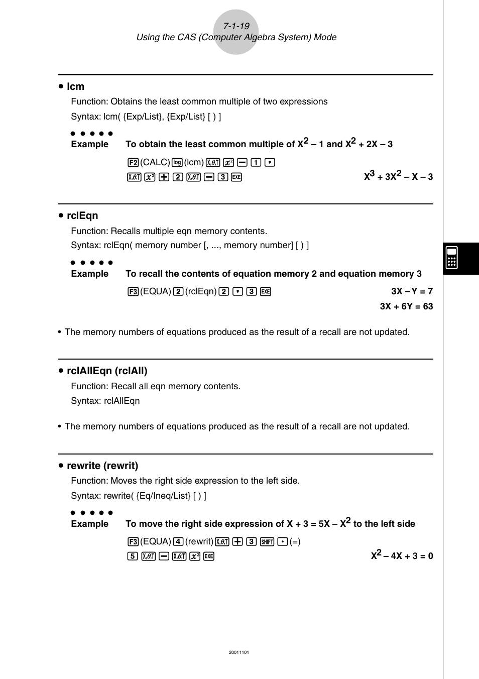 Casio ALGEBRA FX 2.0 PLUS Computer Algebra System and Tutorial Modes User Manual | Page 20 / 54