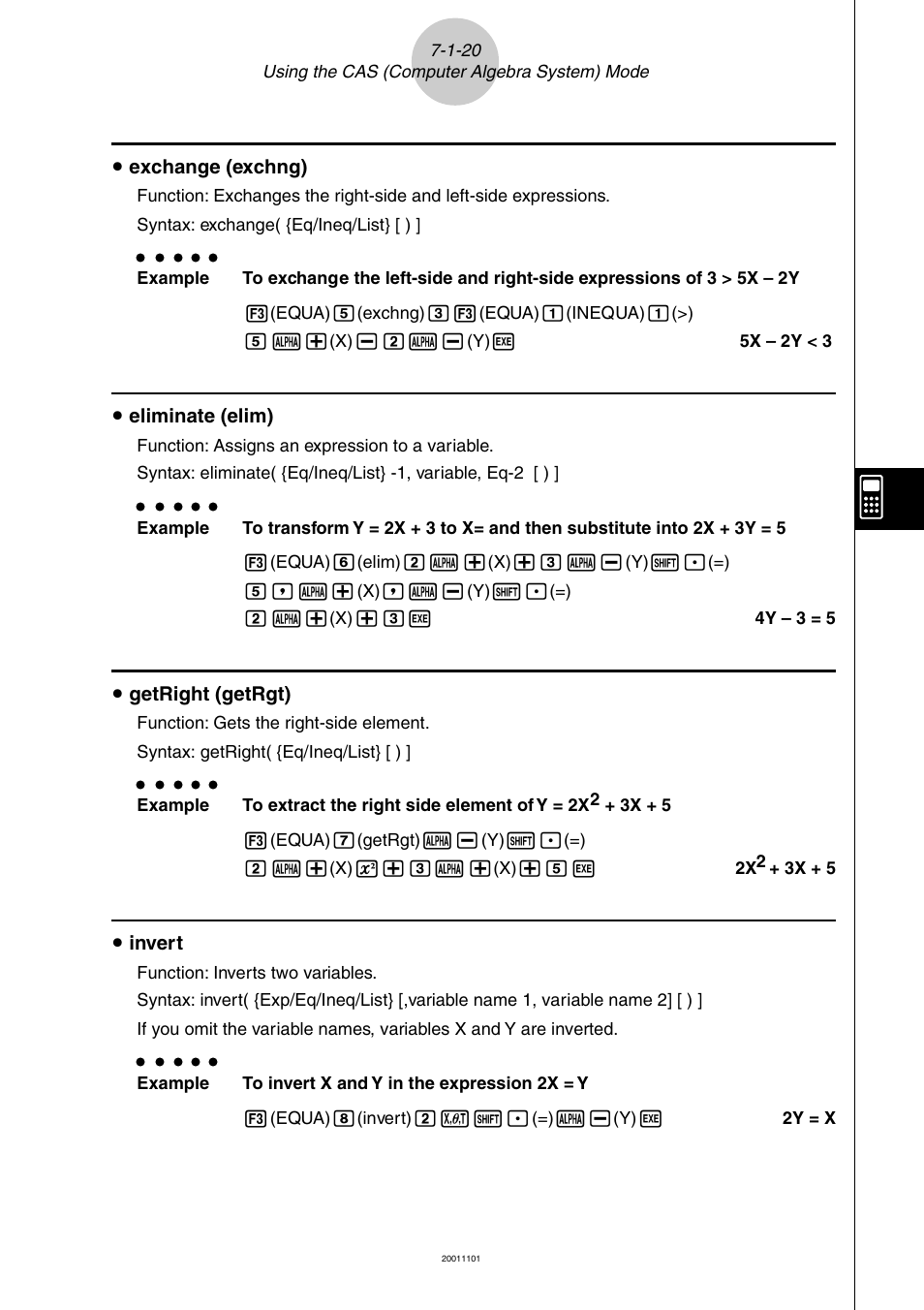 Casio ALGEBRA FX 2.0 PLUS Computer Algebra System and Tutorial Modes User Manual | Page 21 / 54