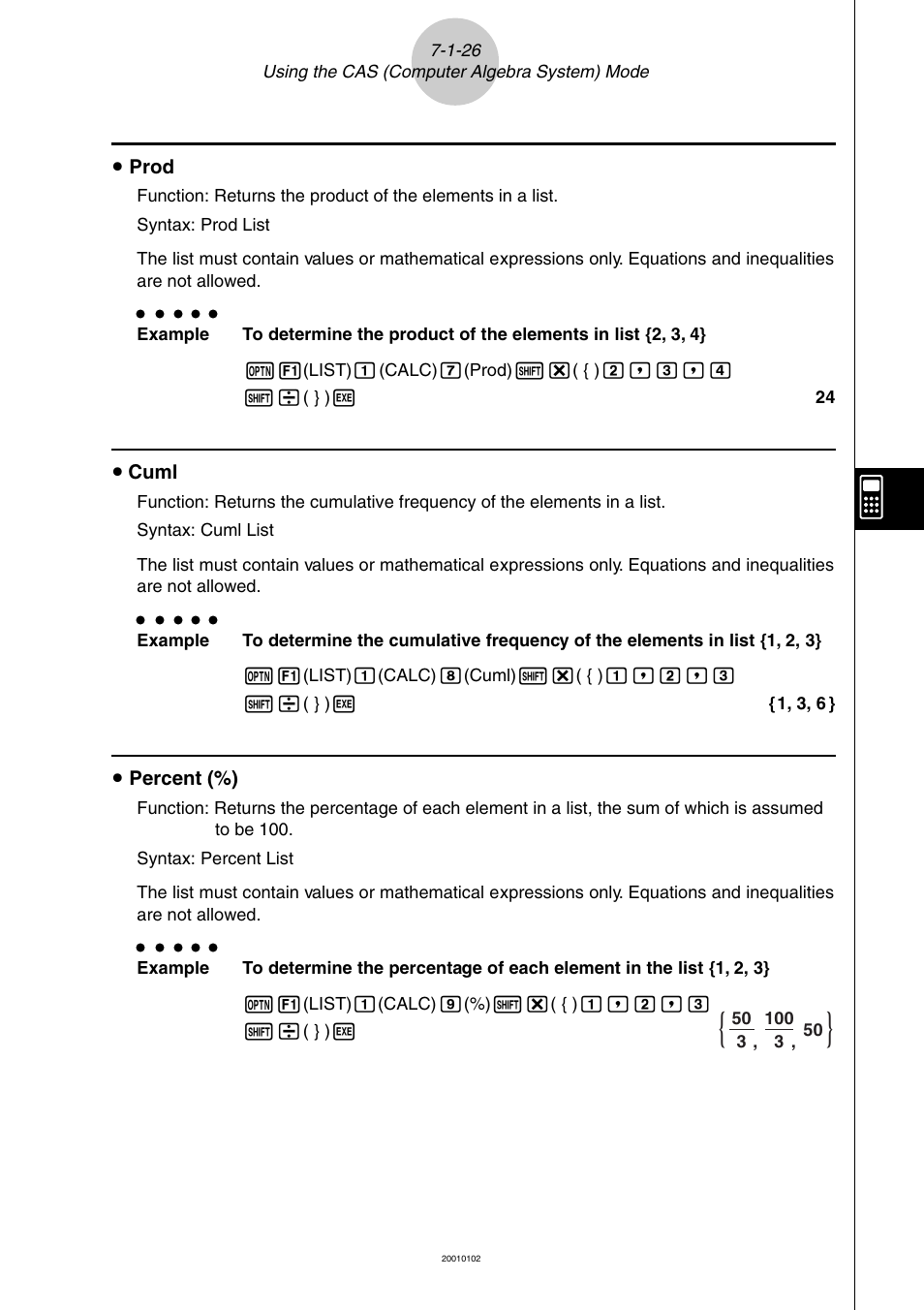 Casio ALGEBRA FX 2.0 PLUS Computer Algebra System and Tutorial Modes User Manual | Page 27 / 54