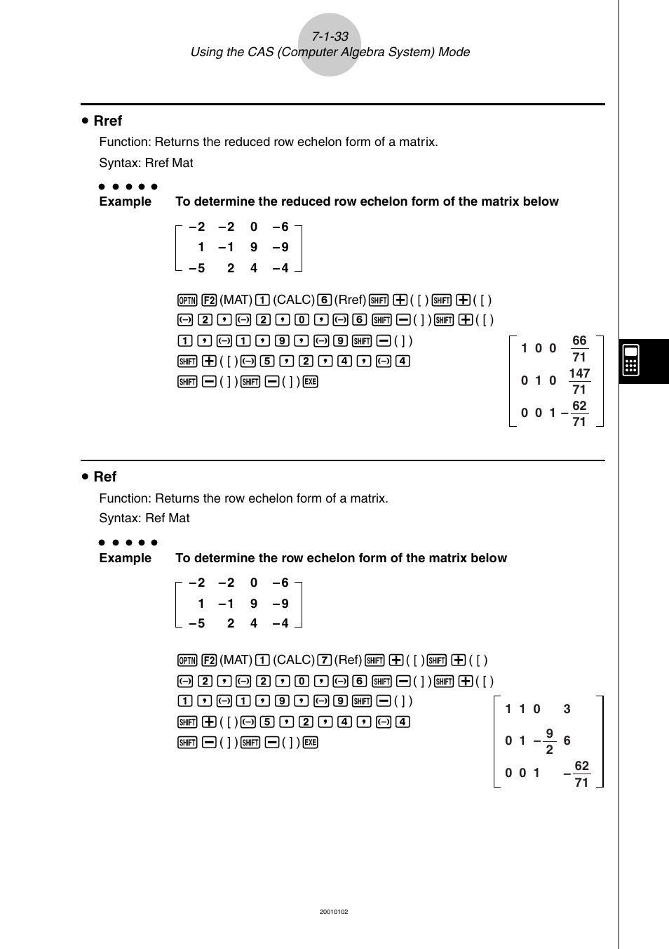 Casio ALGEBRA FX 2.0 PLUS Computer Algebra System and Tutorial Modes User Manual | Page 34 / 54