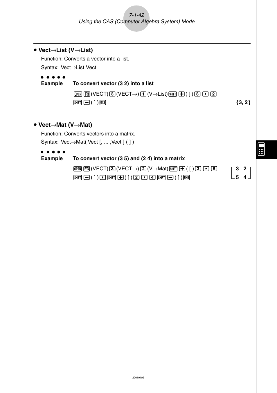 Casio ALGEBRA FX 2.0 PLUS Computer Algebra System and Tutorial Modes User Manual | Page 43 / 54