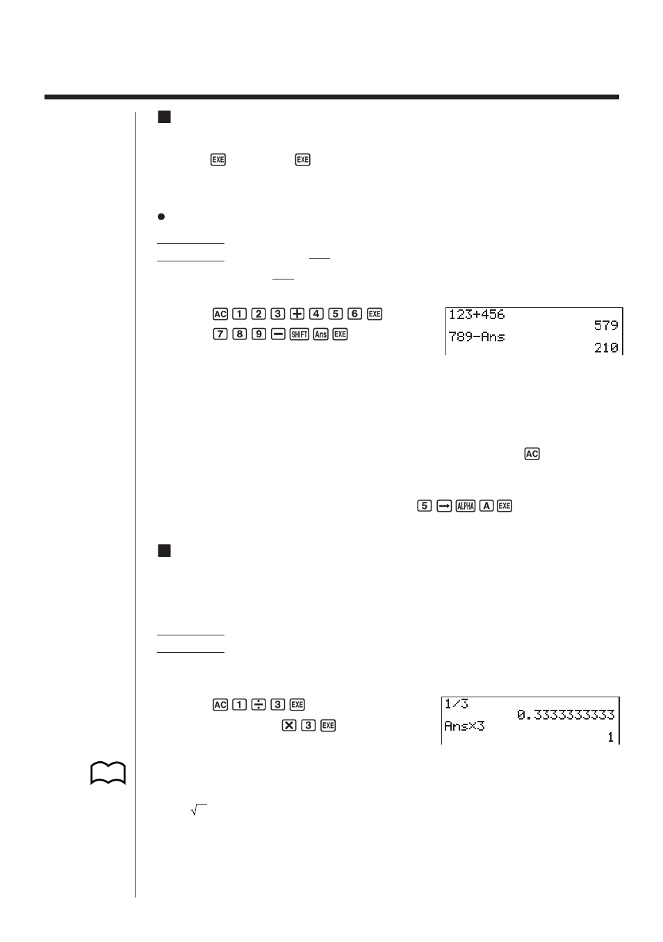 2 special functions, Kanswer function, Kperforming continuous calculations | Casio CFX-9970G Manual Calculations User Manual | Page 5 / 18