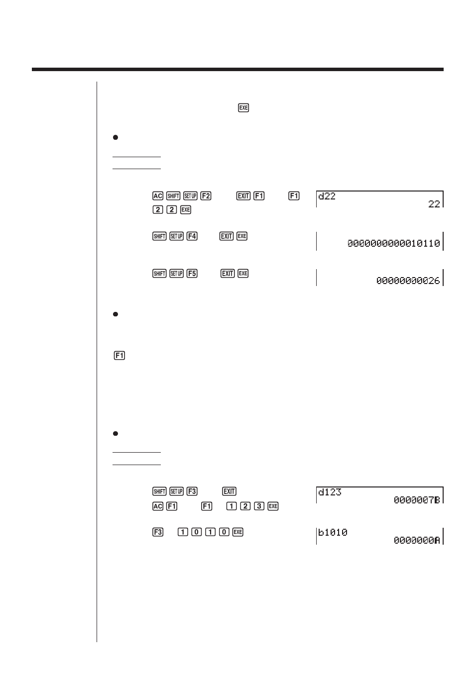 2 selecting a number system | Casio CFX-9970G Binary, Octal, Decimal, and Hexadecimal Calculations User Manual | Page 4 / 6