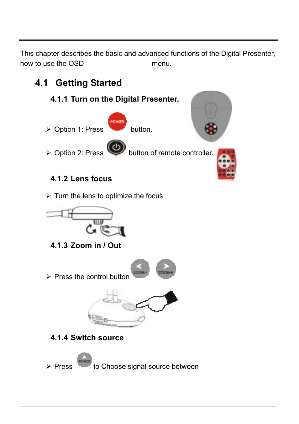 Chapter 4 how to use it, 1 getting started | Dukane 220E User Manual | Page 11 / 30