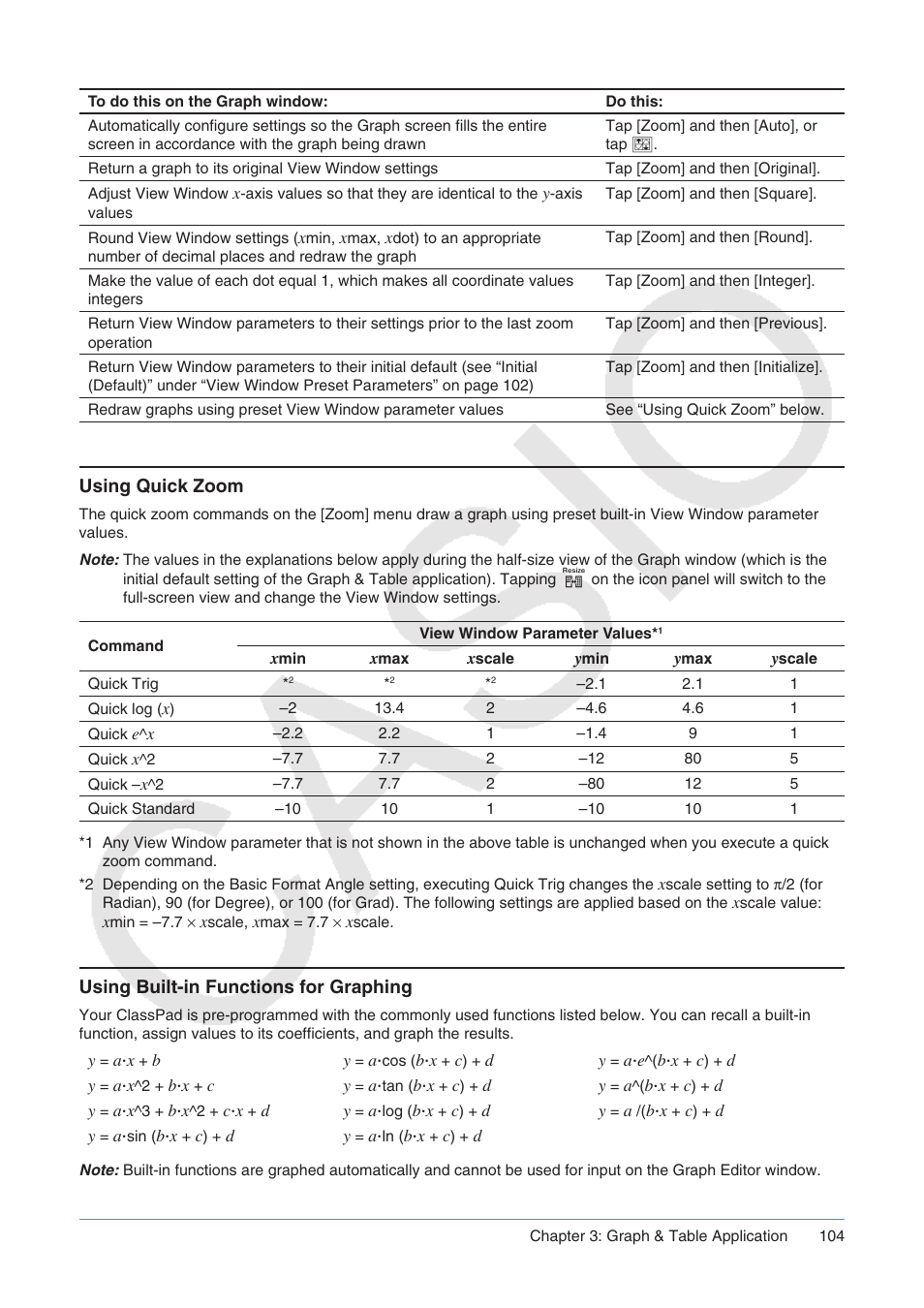 Casio ClassPad II fx-CP400 User Manual | Page 104 / 275
