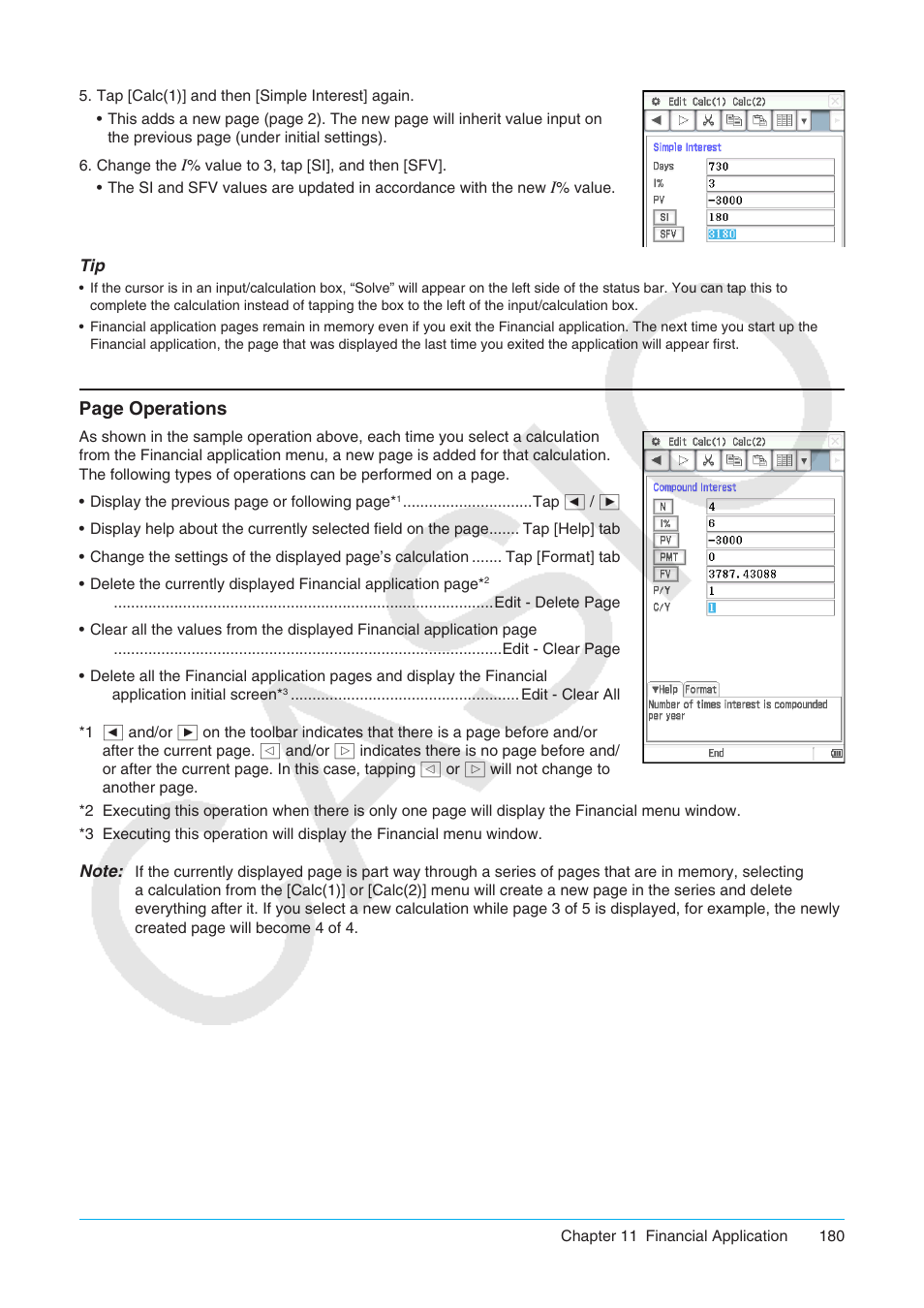 Page operations | Casio ClassPad II fx-CP400 User Manual | Page 180 / 275