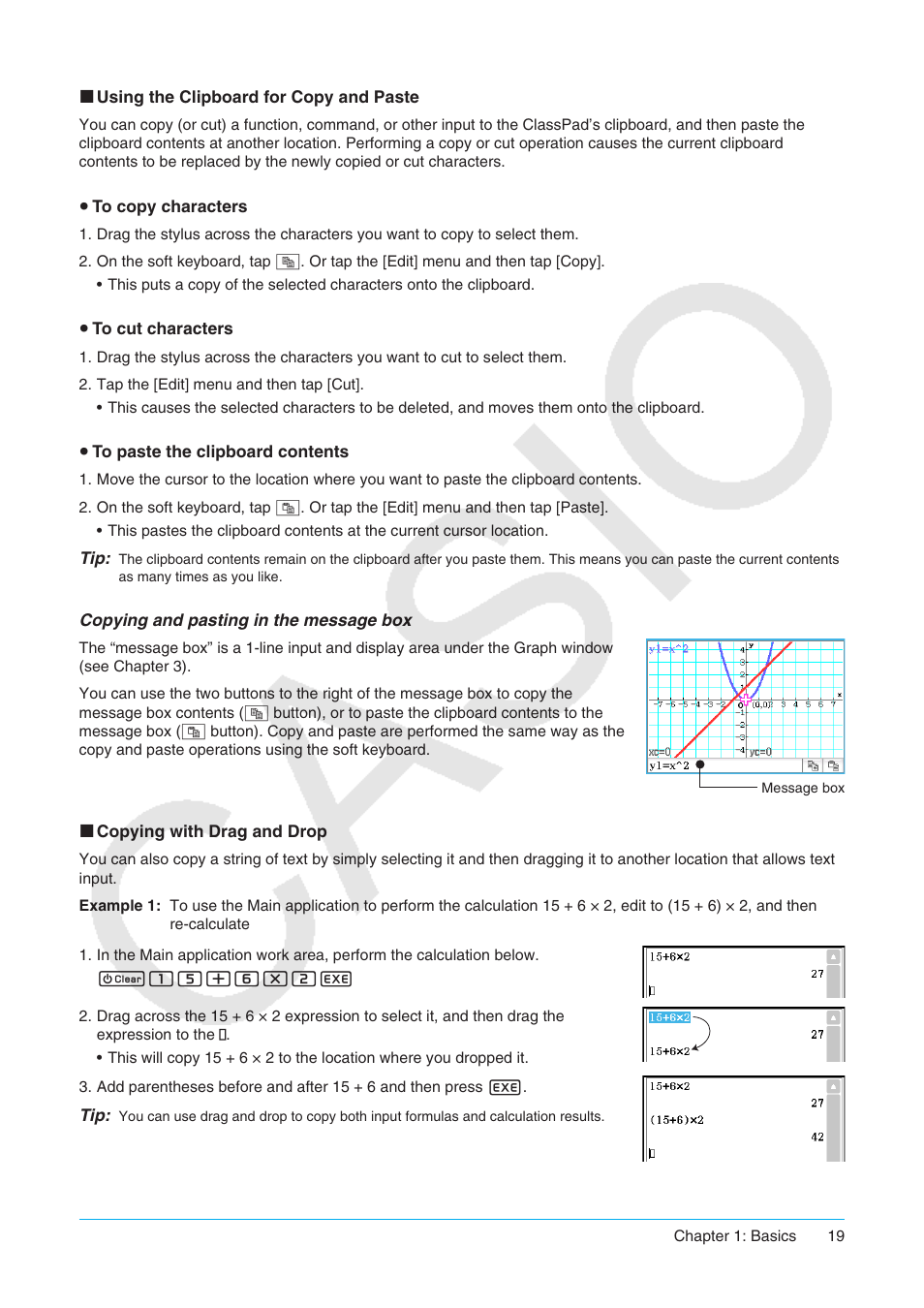 Casio ClassPad II fx-CP400 User Manual | Page 19 / 275