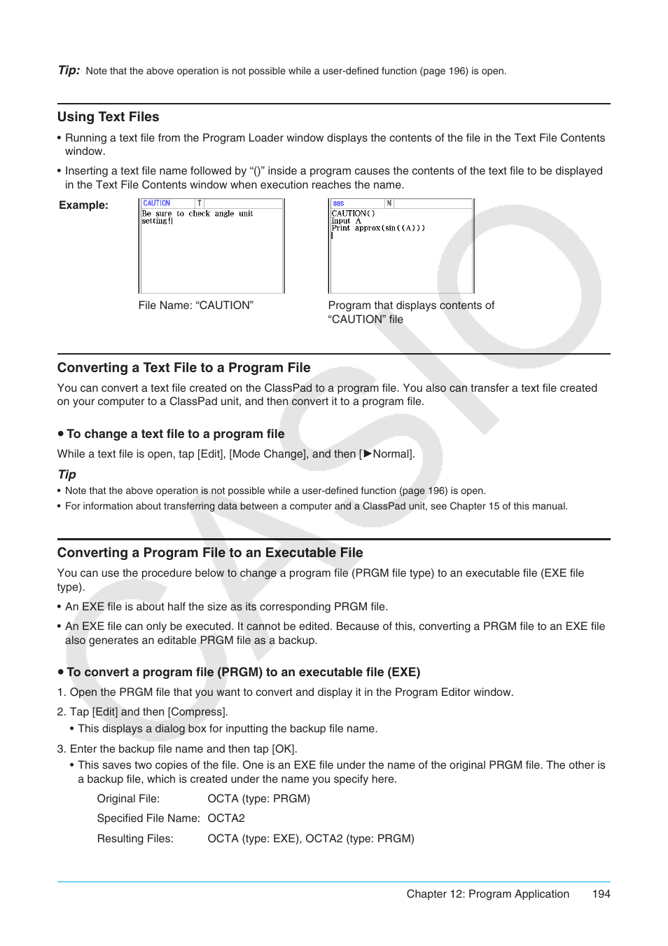 Casio ClassPad II fx-CP400 User Manual | Page 194 / 275