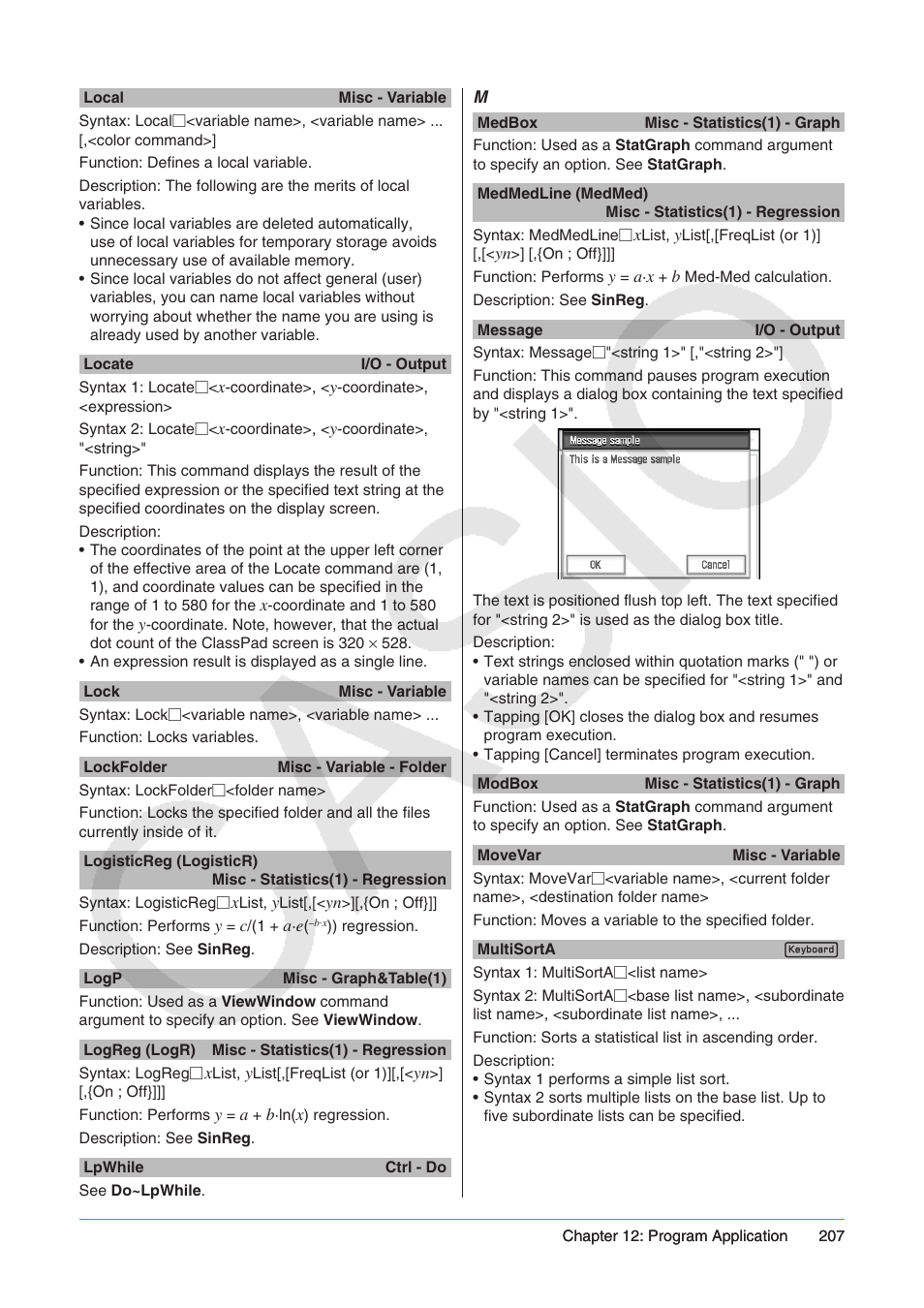 Casio ClassPad II fx-CP400 User Manual | Page 207 / 275